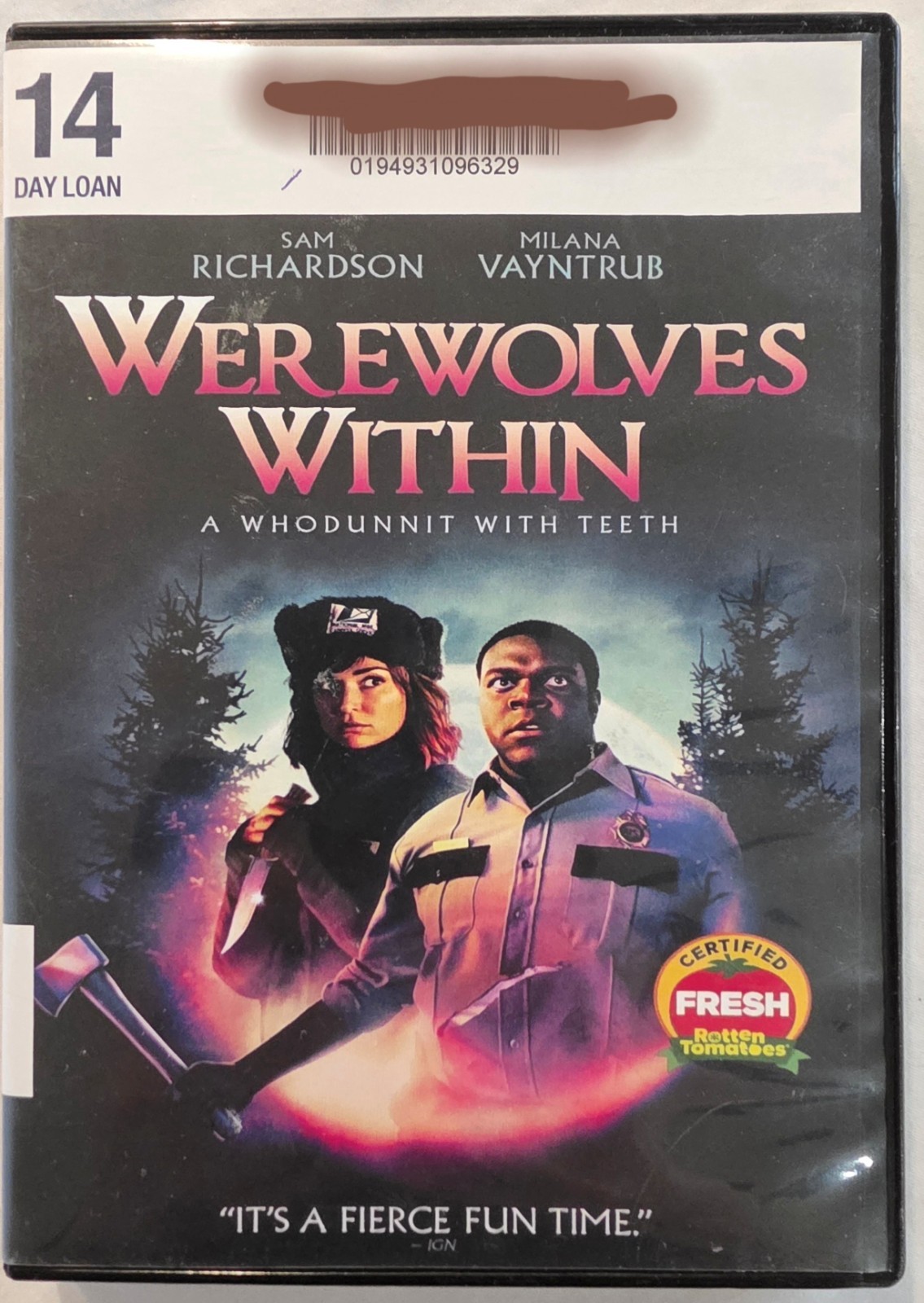 Werewolves Within DVD Horror Comedy Murder Mystery Ex Library copy