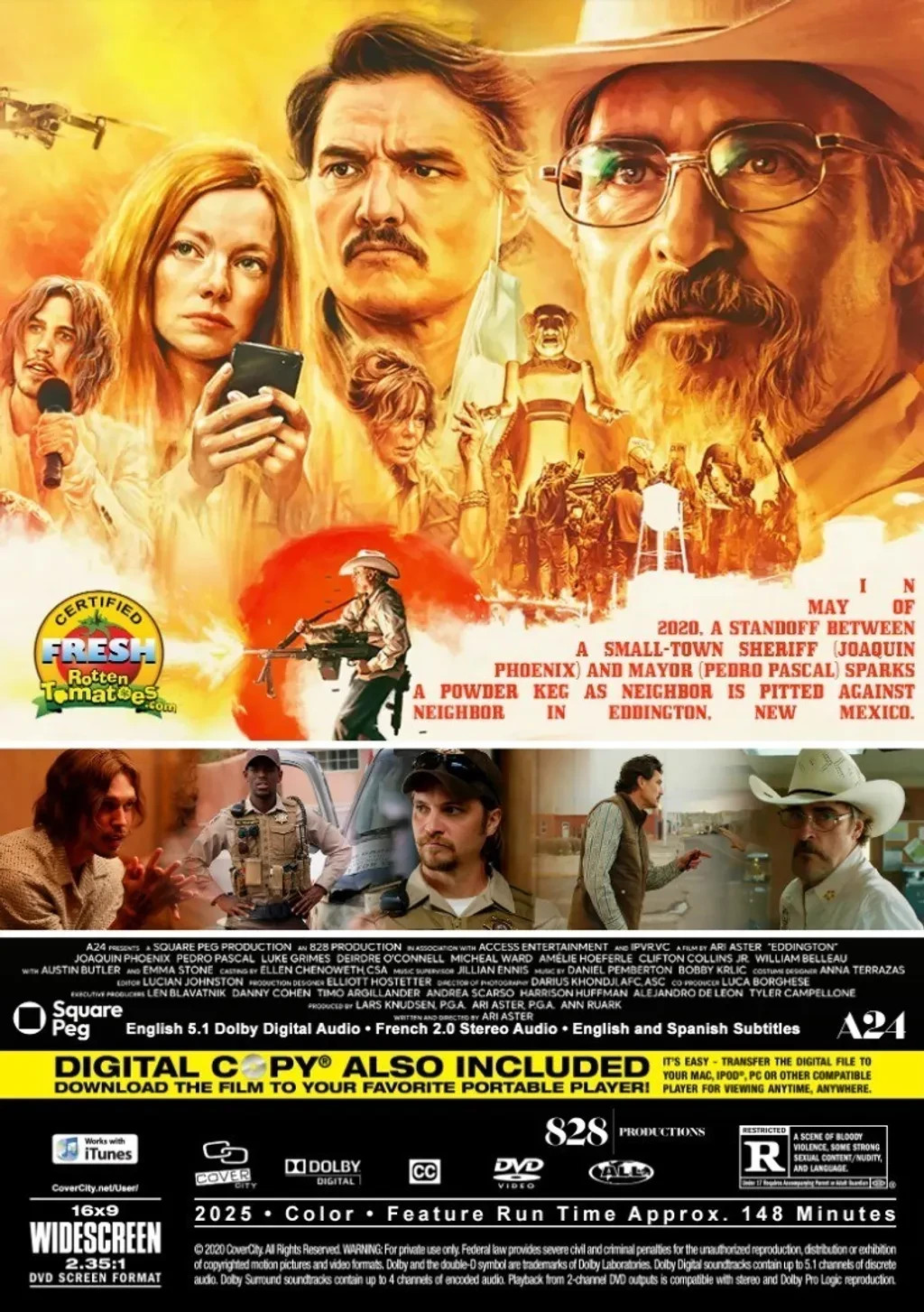 Eddington DVD 2025 Joaquin Phoenix Western Drama Movie Region Free English