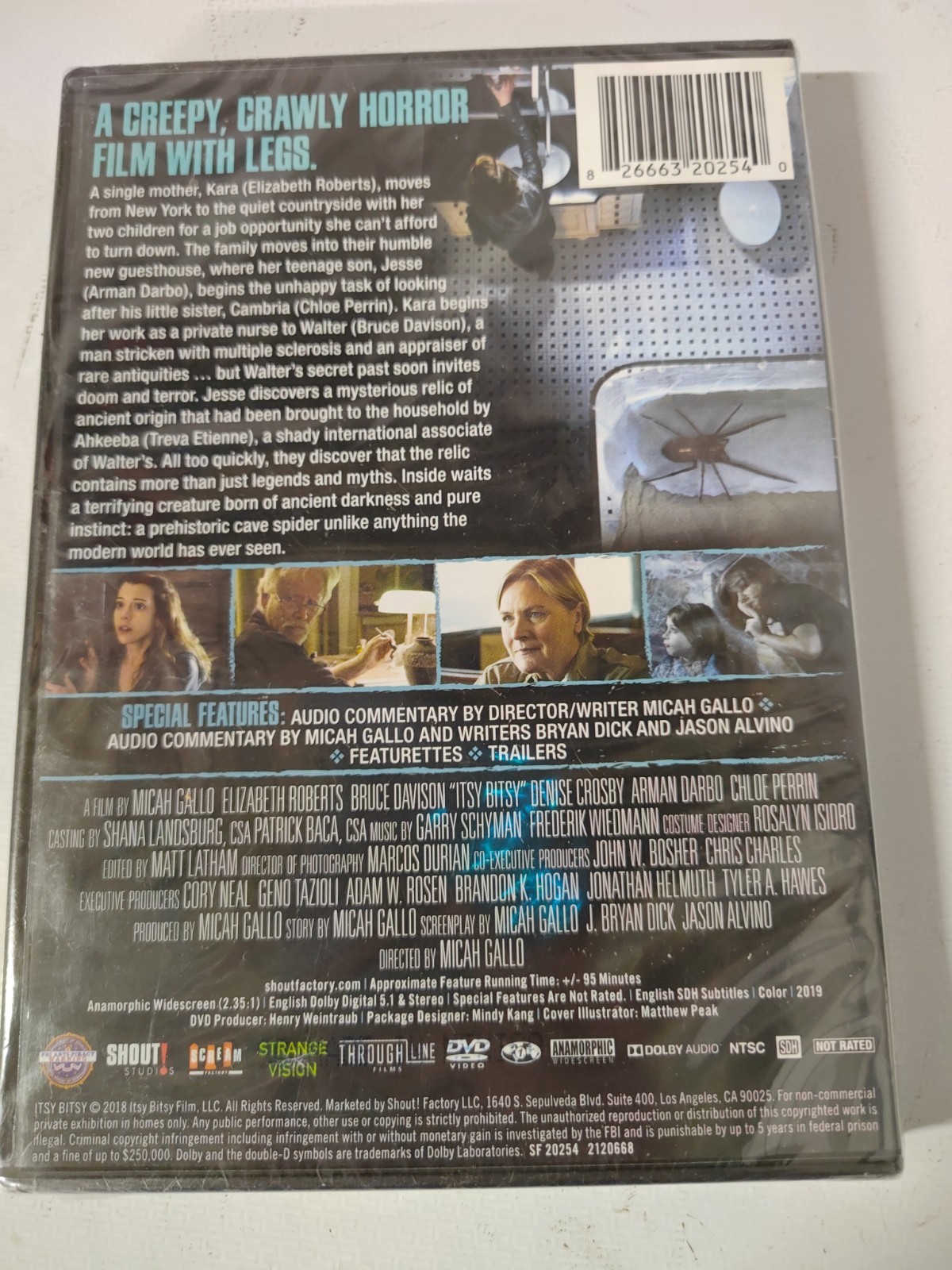Shout! Factory Itsy Bitsy (DVD, 2019) Horror NR Widescreen Subs 95 min