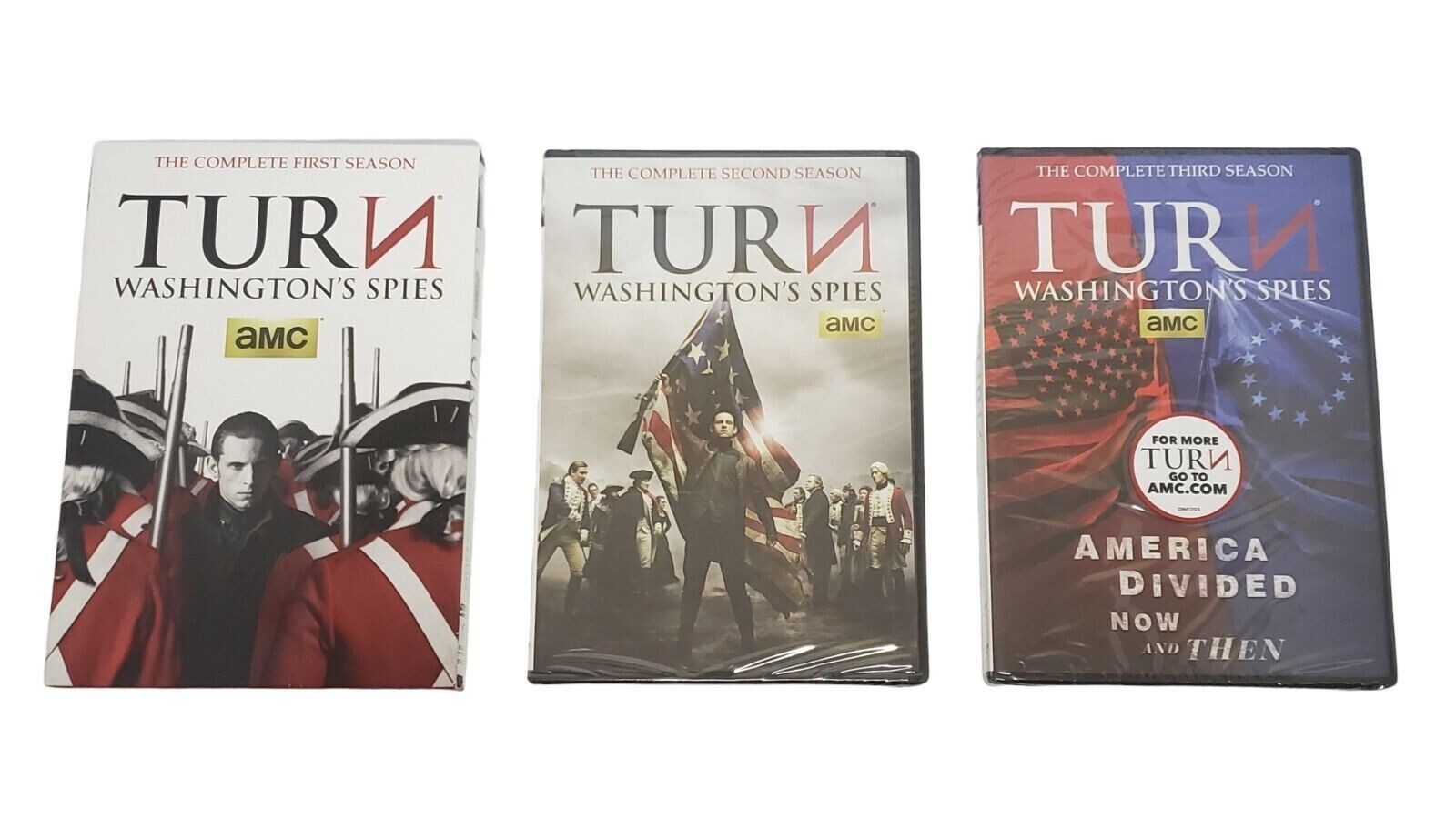 Turn Washington’s Spies: Complete Season 1 2 3 DVD Sets First Second Third 1-3