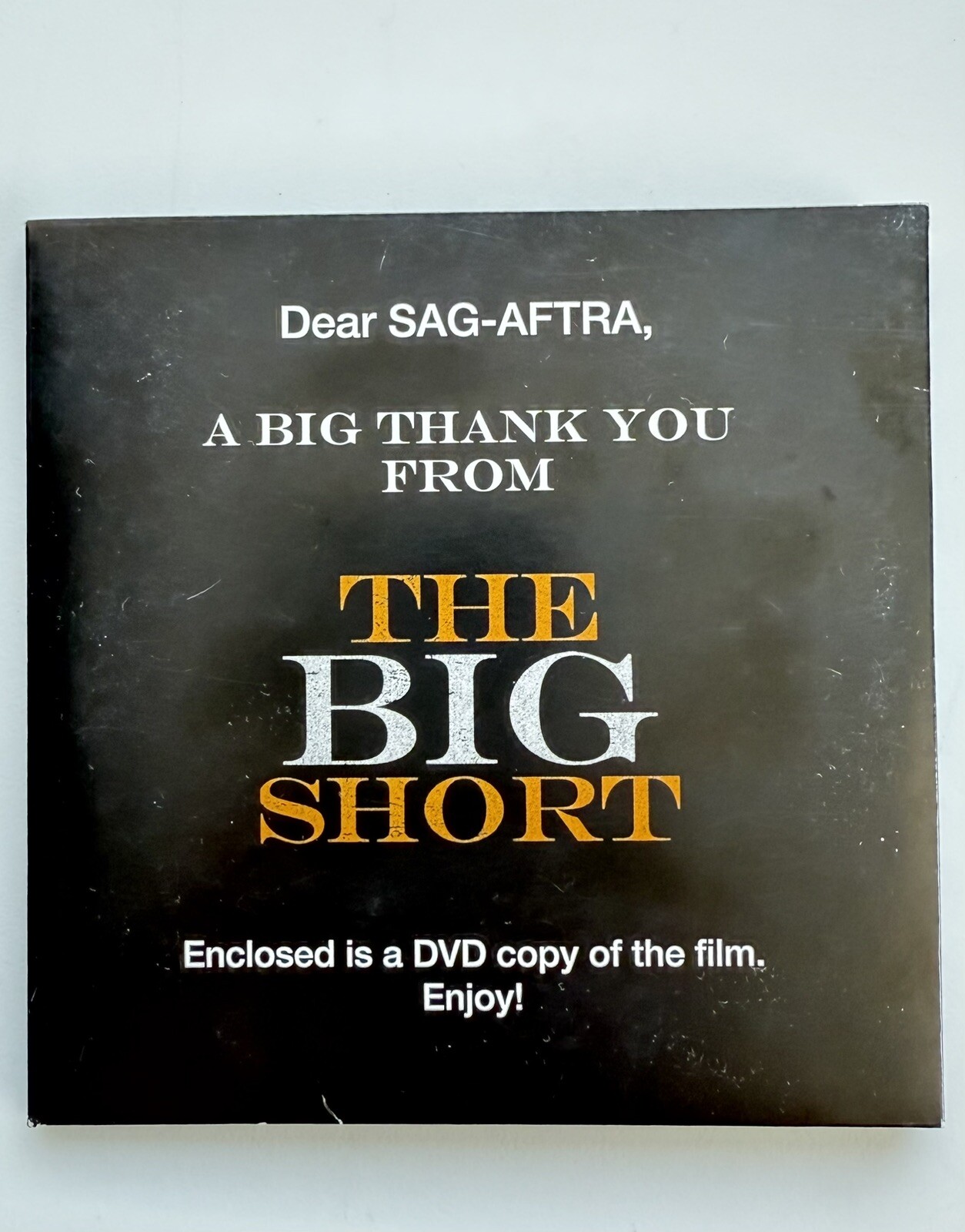 The Big Short FYC Hollywood Media Screener DVD Bale Carell Gosling Pitt