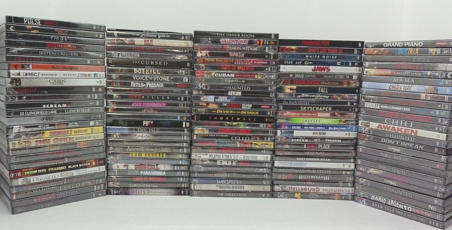 Wholesale DVD Lot – Horror/Thriller/Gore/Scary Movies – Brand New, No Duplicates