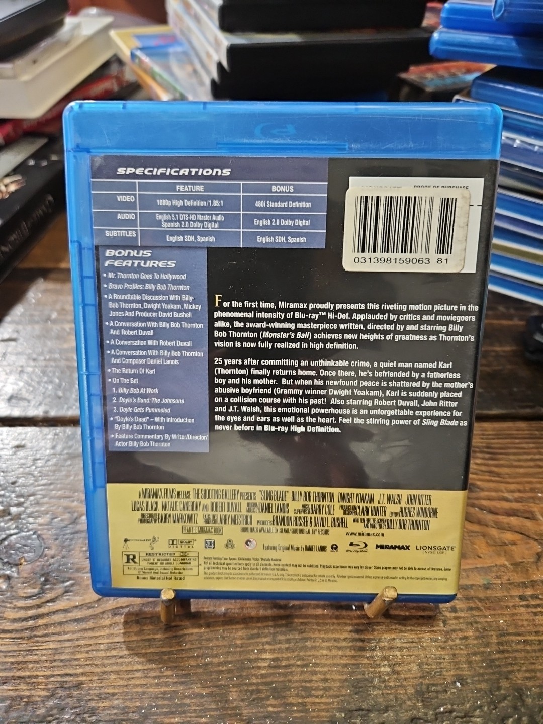 Sling Blade Blu Ray Billy Bob Thornton Rare OOP .