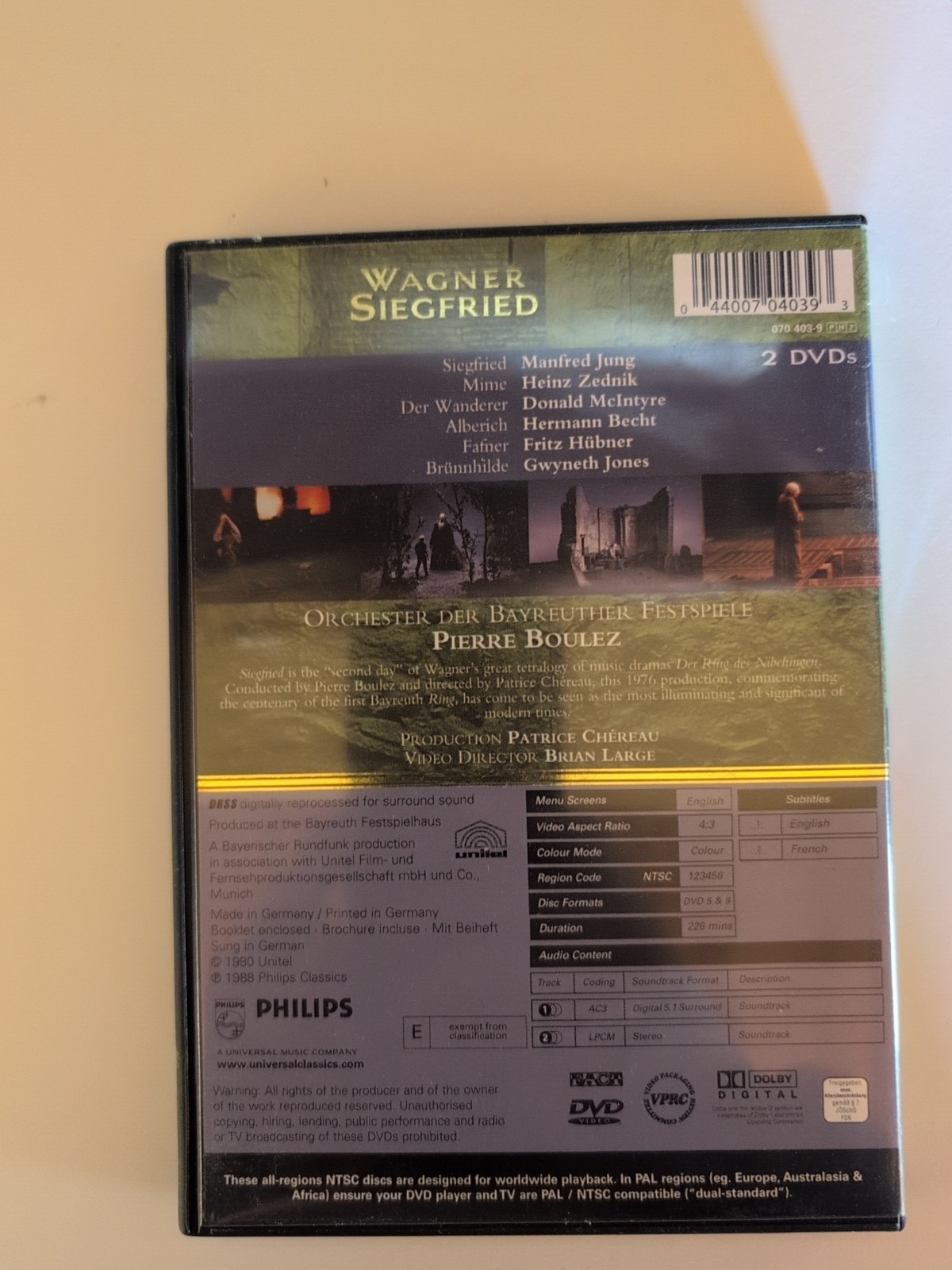 Siegfried – Richard Wagner (2-DVD Set) w/Booklet Der Ring des Nibelungen Opera
