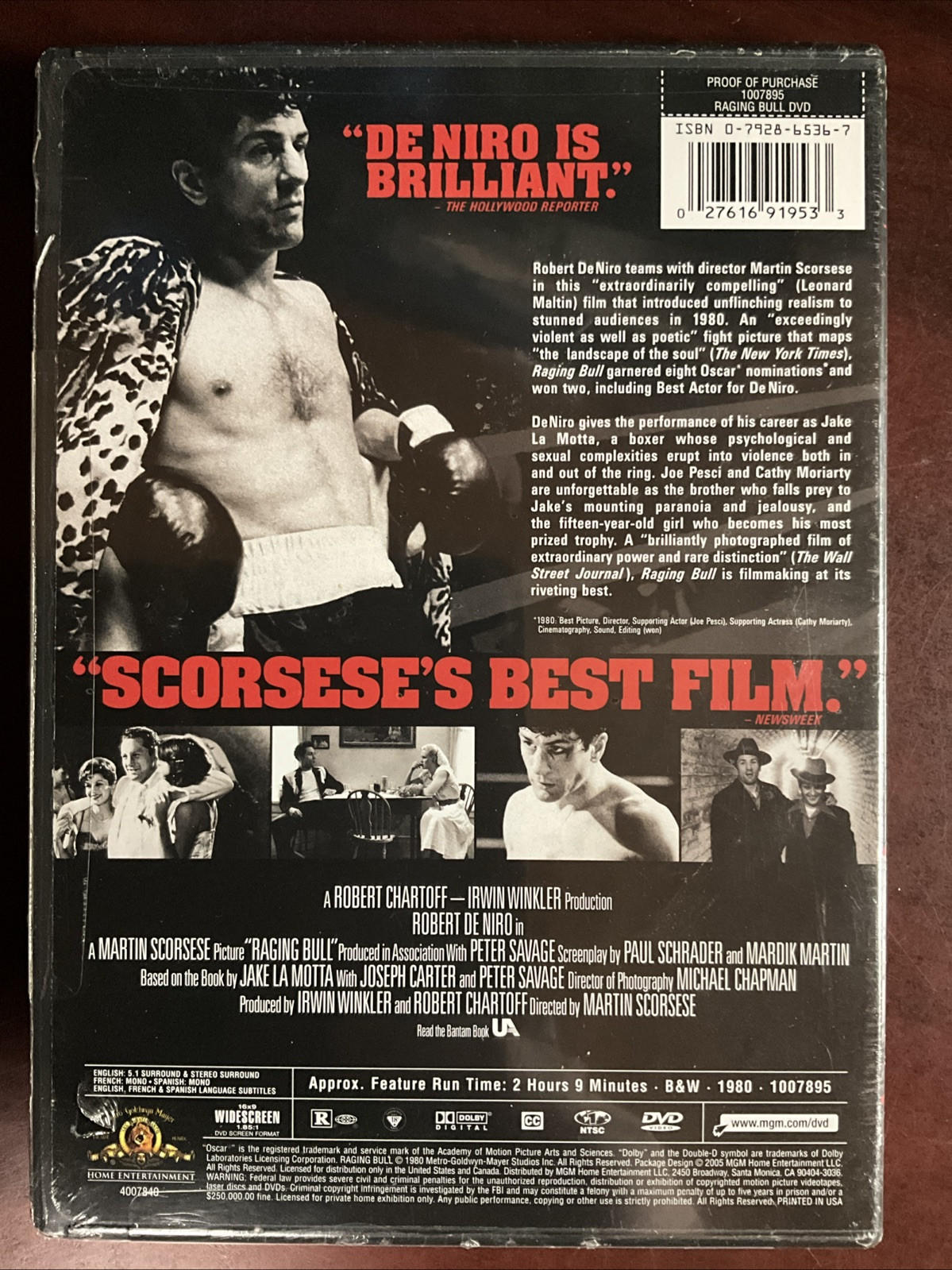 Raging Bull (DVD, 1980)
