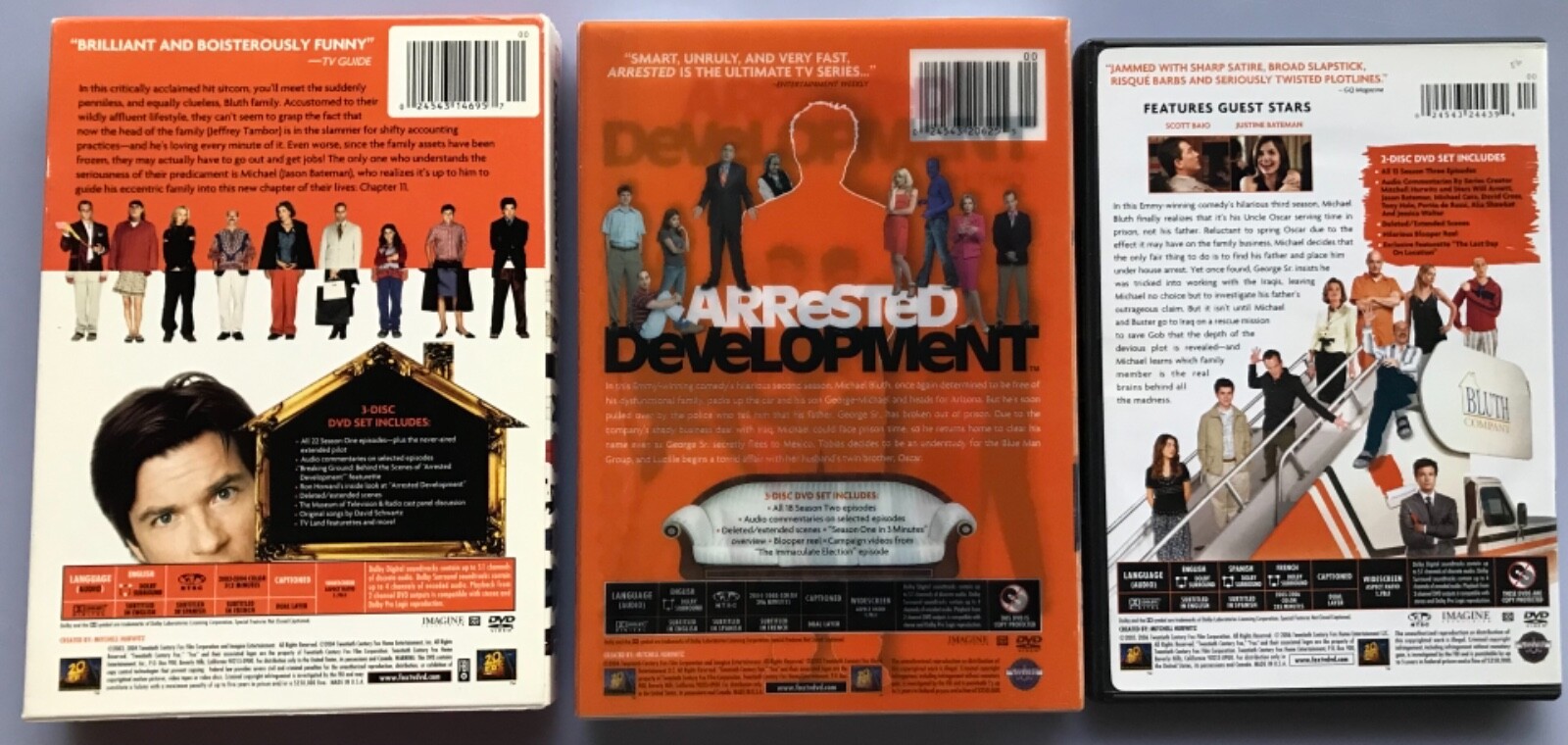 Arrested Development – DVD Season 1-3 One Two Three – Jason, Justine Bateman