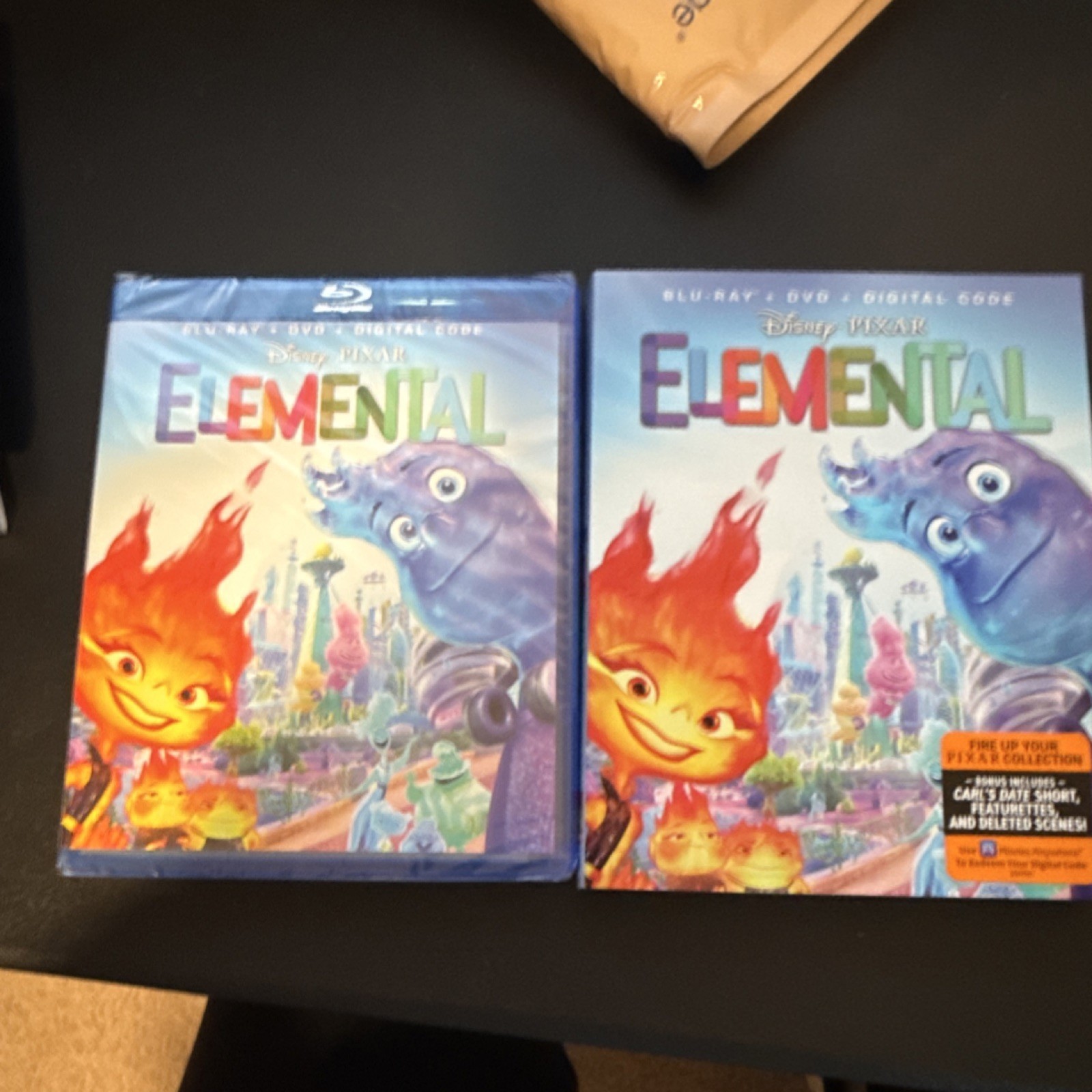 Disney Pixar Elemental Blu-ray DVD Digital Code