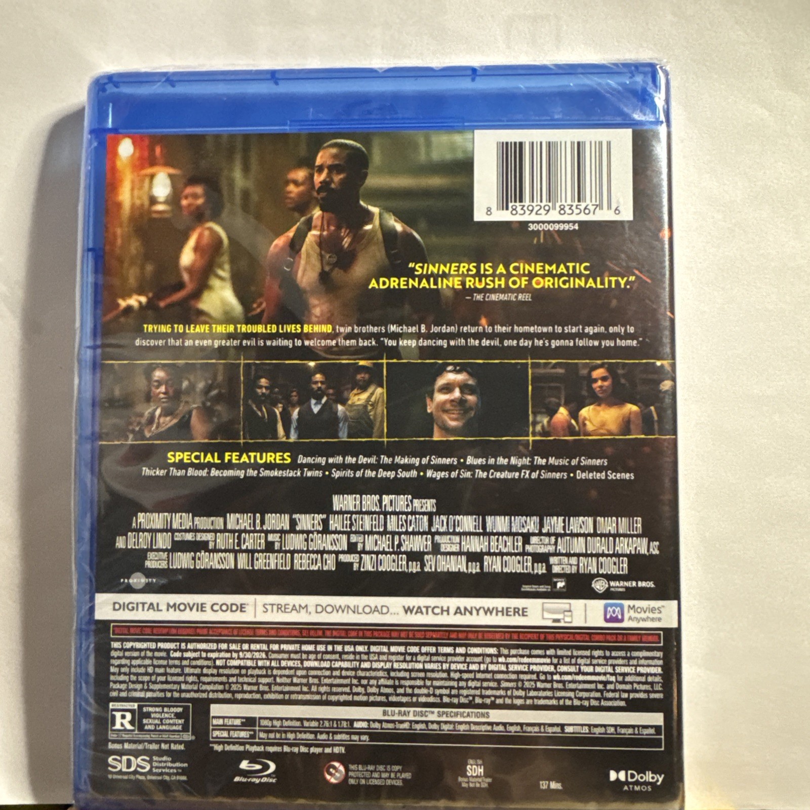 Sinners (Blu-ray, 2025) New