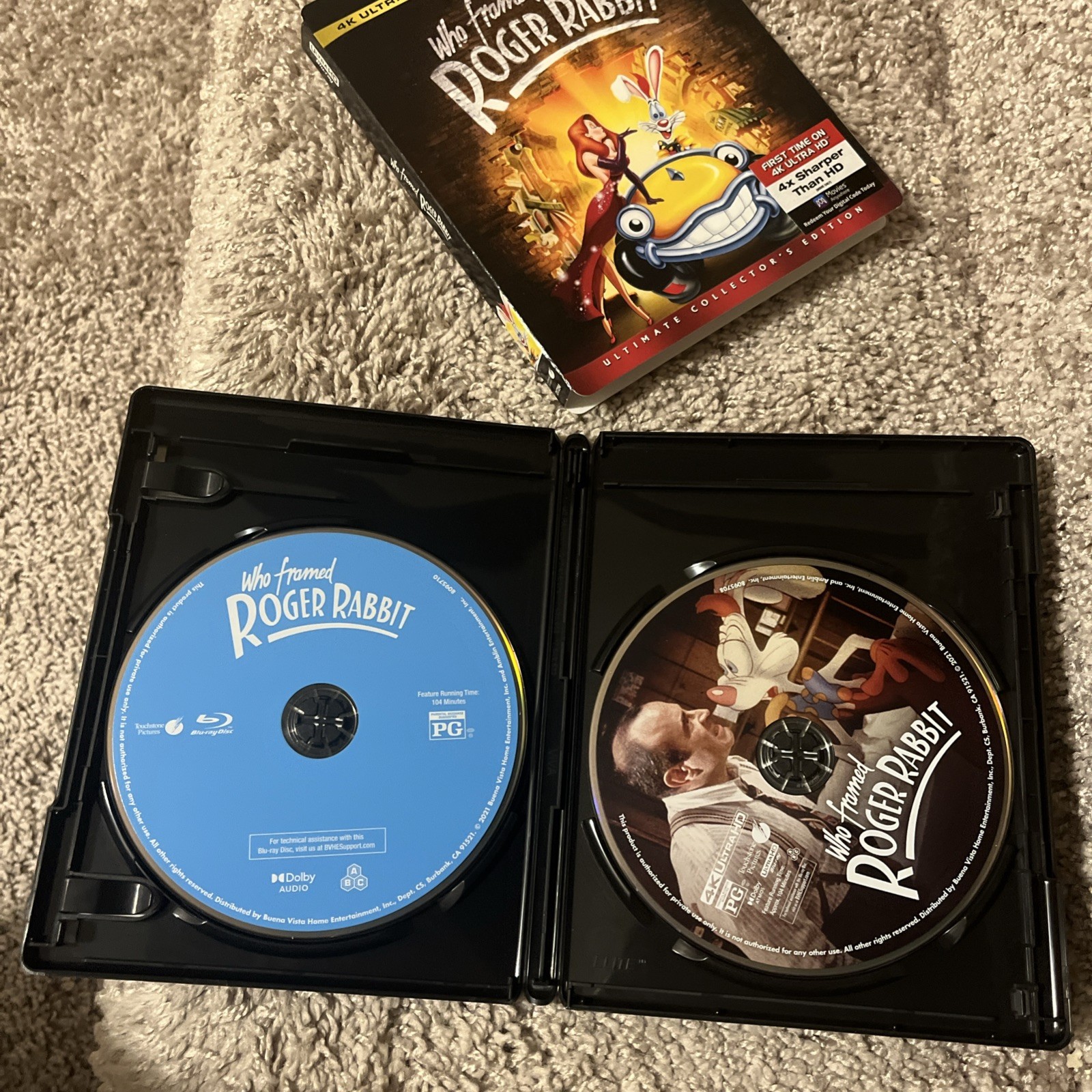 Who Framed Roger Rabbit (1988) [4K Ultra HD + Blu Ray +OOP Slipcover.