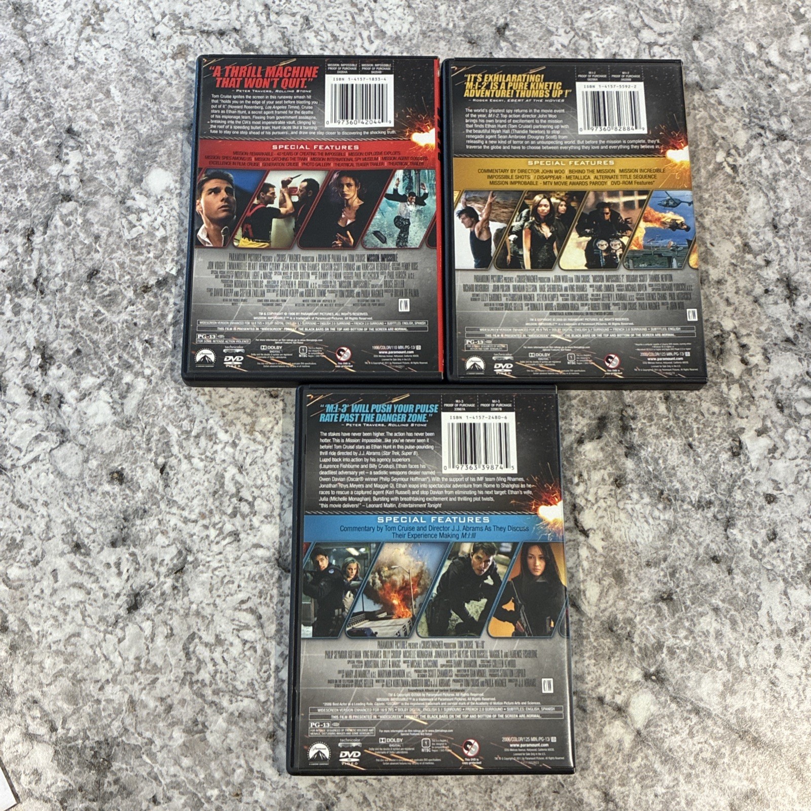 Mission Impossible Extreme DVD Trilogy 1, 2, & 3