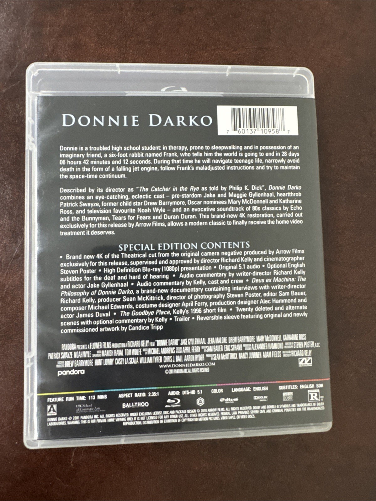 Donnie Darko [2001/2018] Blu-ray ARROW VIDEO SE Region A US LIKE NEW