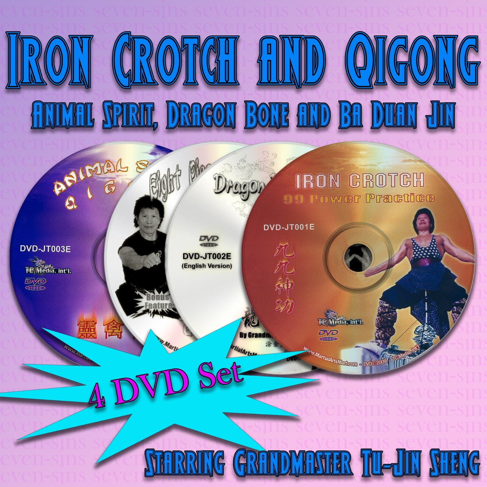 Iron Crotch & Qigong Training starring Grandmaster Tu-Jin Sheng (4 DVD Set)