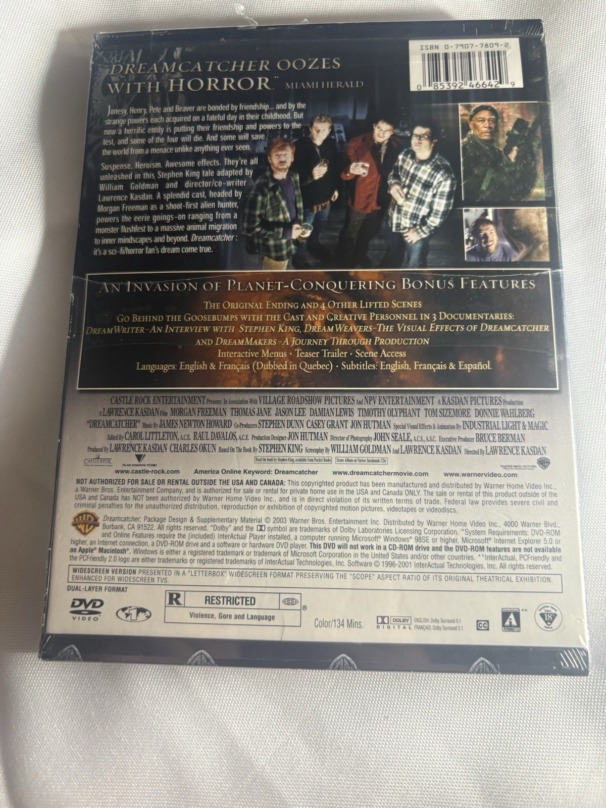Dreamcatcher (DVD, 2003, Widescreen) New Factory Sealed