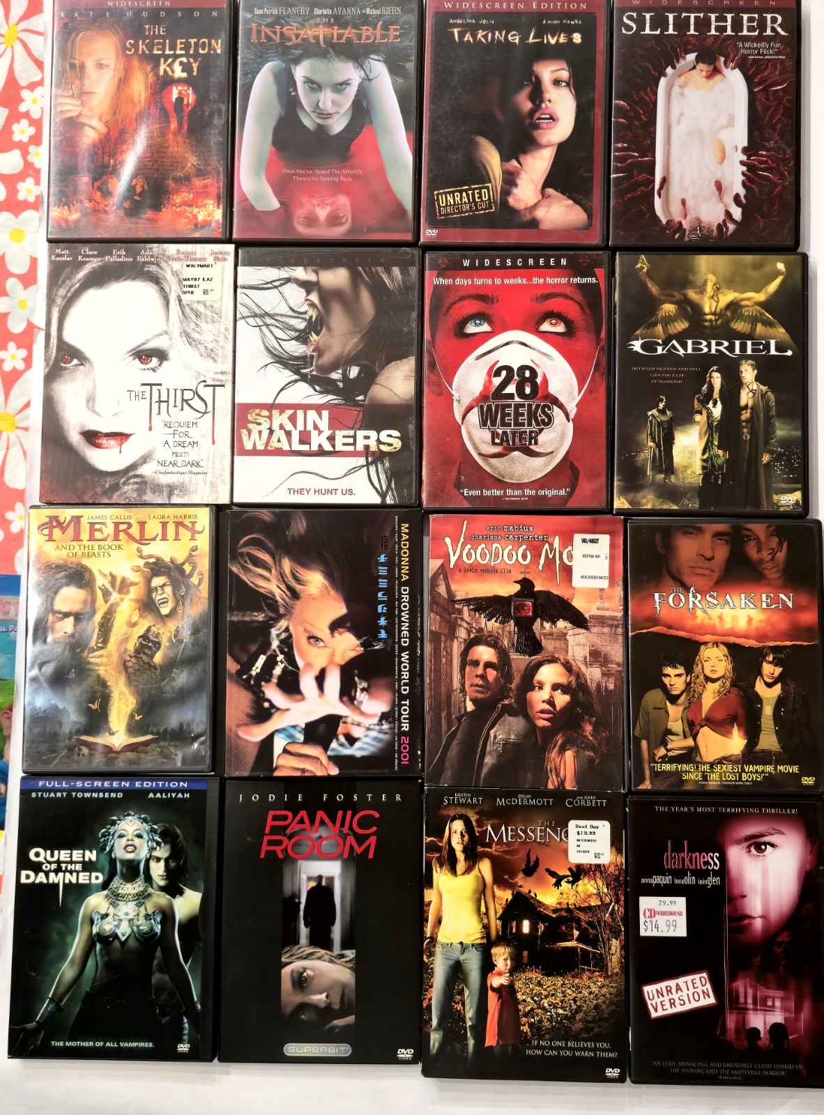 16 DVD Movie Lot Horror Action Fantasy Thriller Collection Widescreen Special Ed