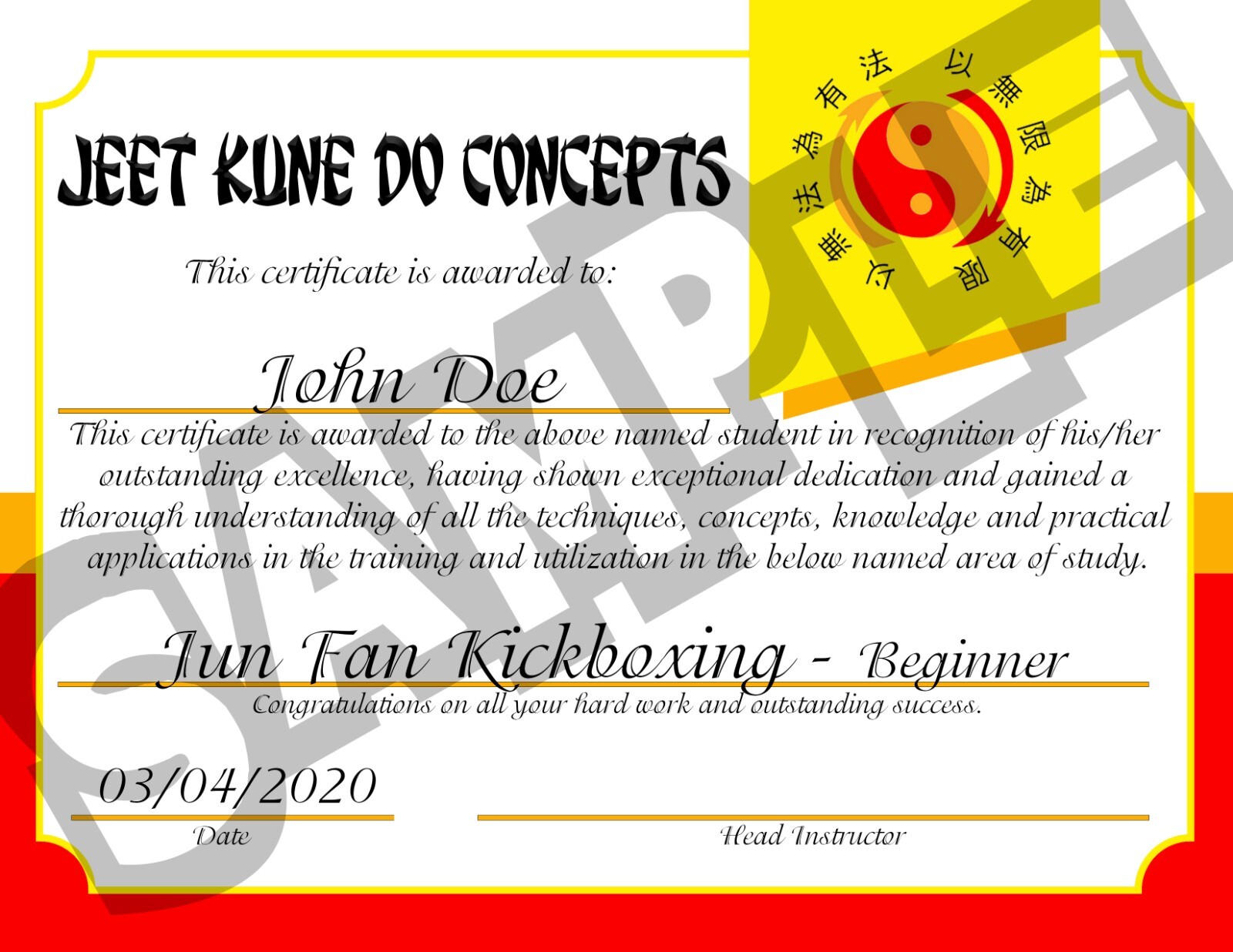 Home Study Course – Jeet Kune Do Concepts (DVDs + Certificates)