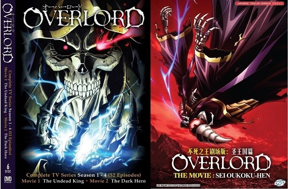 Overlord (2 In 1) Boxset Season 1-4 & 3 Movies Anime DVD [English Dub]