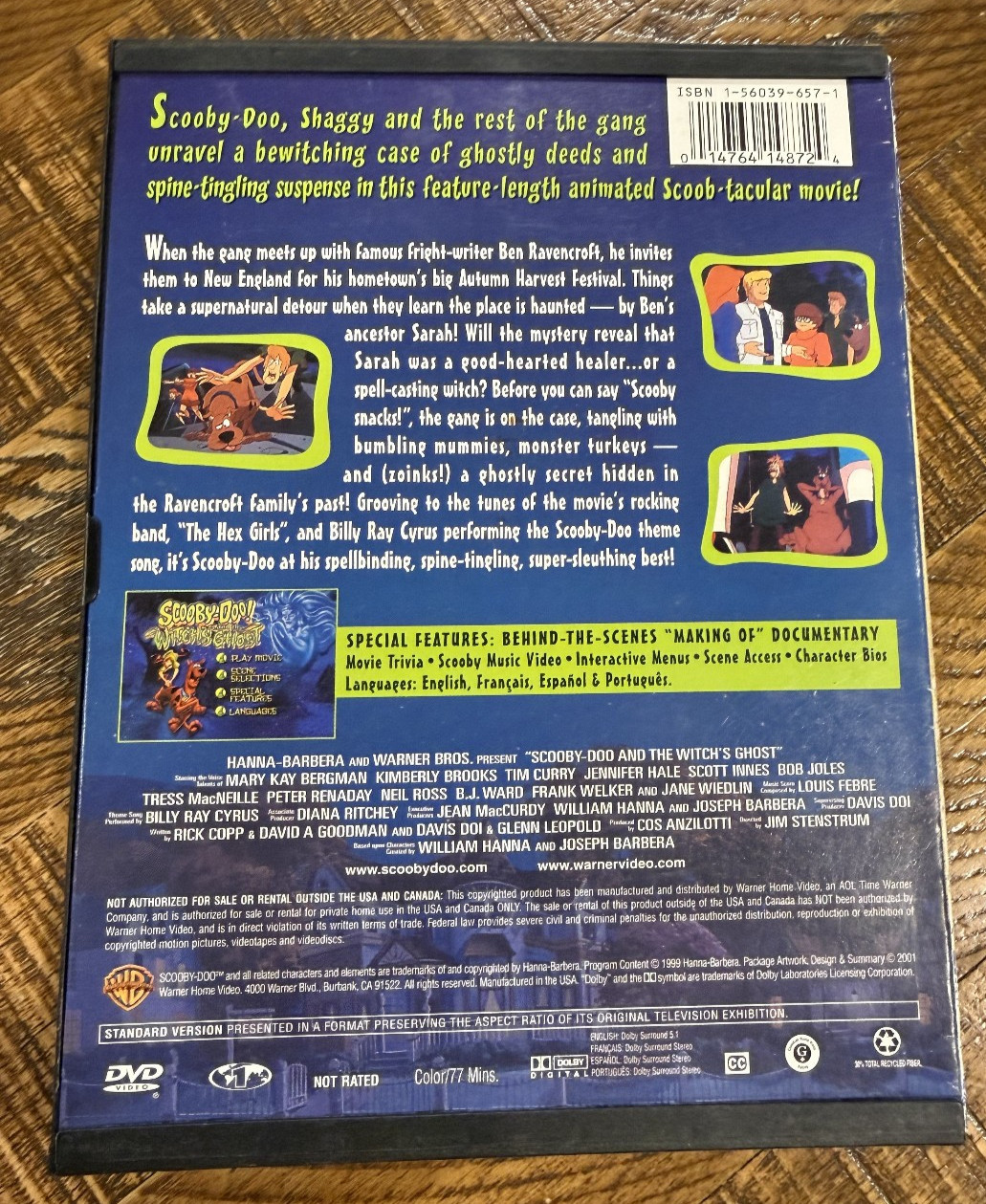 Scooby-Doo and the Witch’s Ghost (DVD, Warner Bros, 1999) FREE SHIPPING