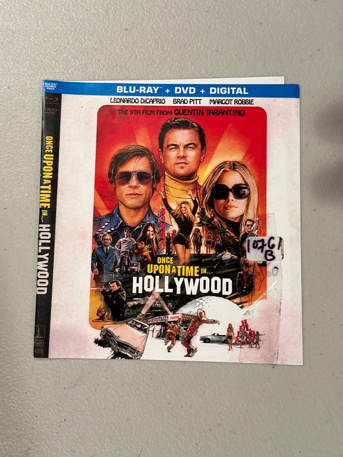 Once Upon A Time in Hollywood Blu-RaySLIPCOVER ONLY NO MOVIE, ARTWORK, CASE, Etc