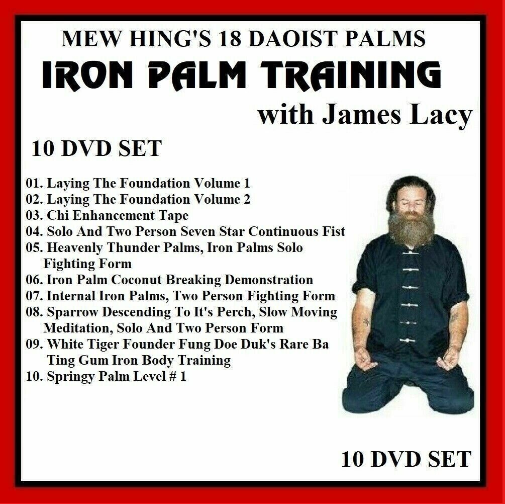 Mew Hing’s 18 daoist palms IRON PALM 10 DVD SET James Lacy instructional dim mak
