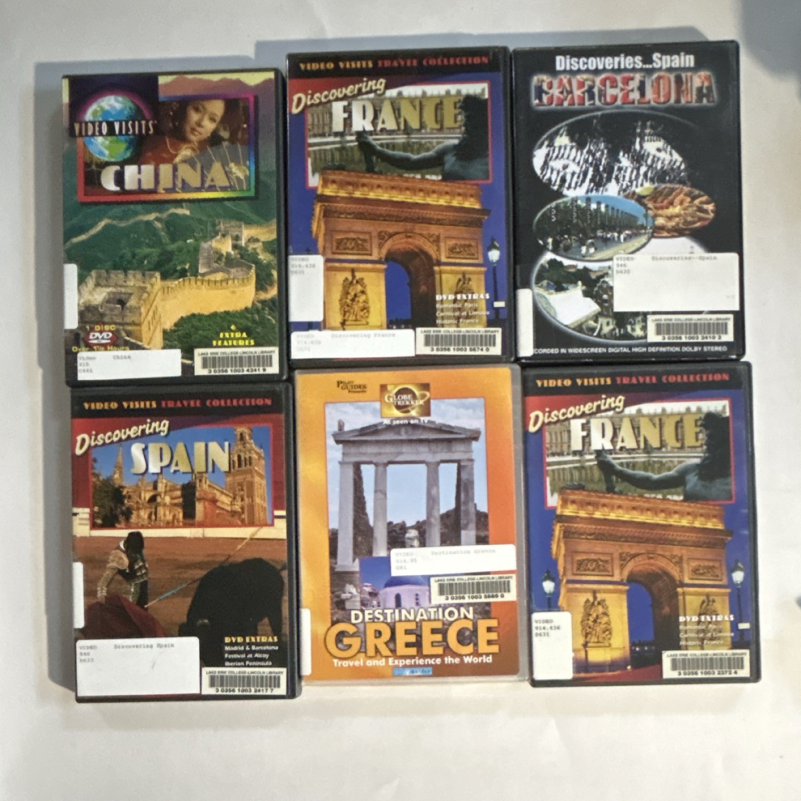 Travel Documentary France Spain China Greece Collection DVD 6 total