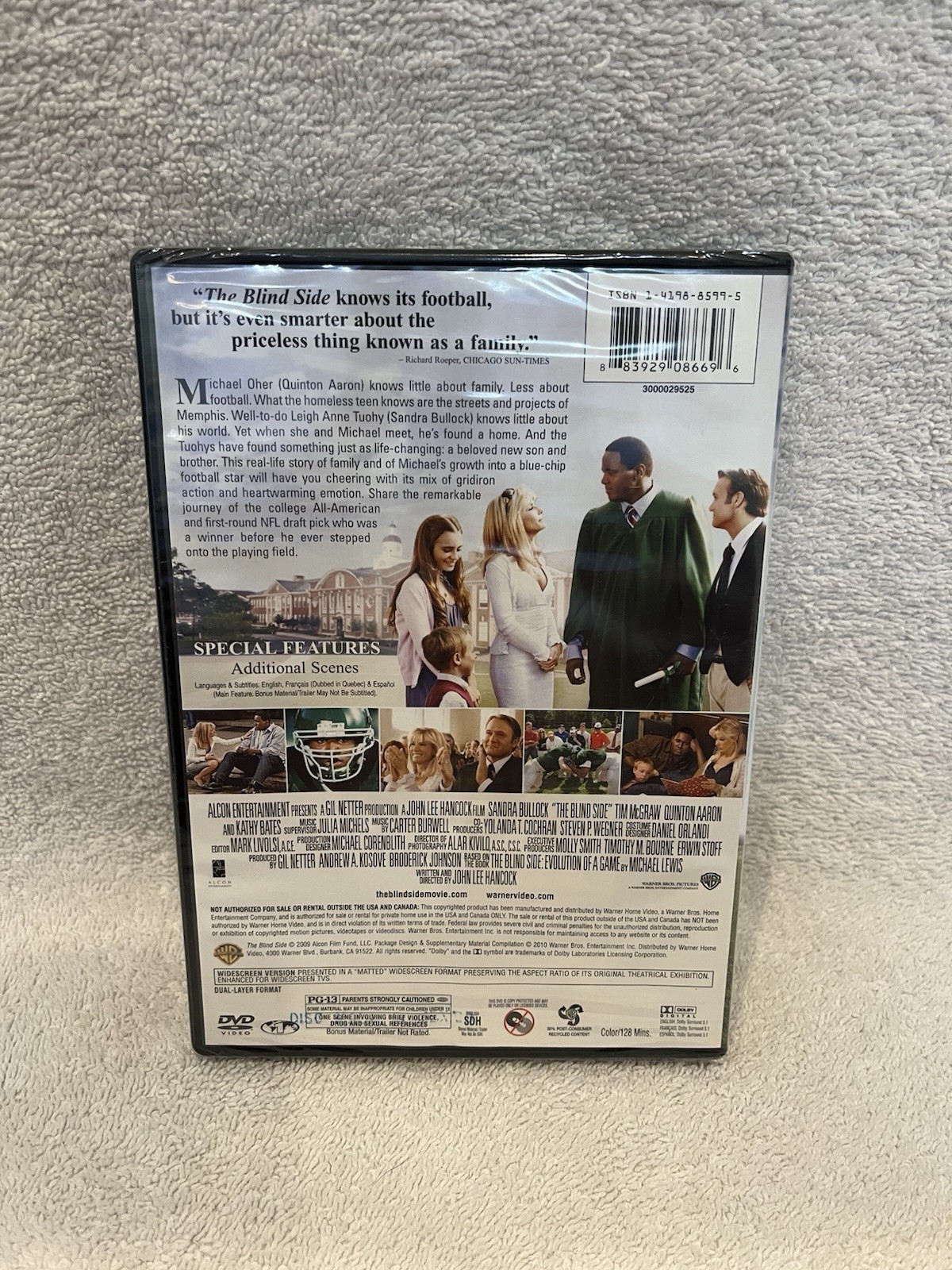 The Blind Side (DVD, 2009) Based On A True Story/ Sandra Bullock/Quinton Aaron
