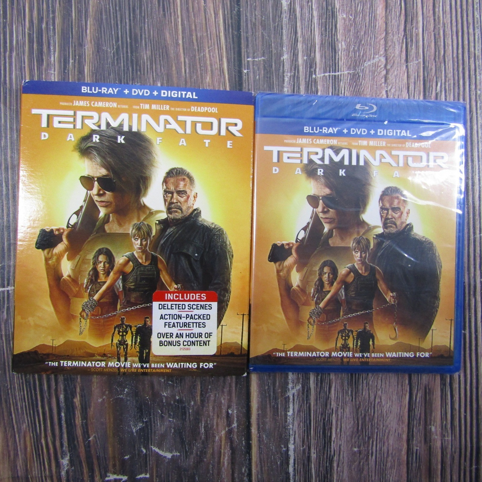 Terminator Dark Fate Blu-ray DVD Digital 2-Disc Set New with Slipcover 2019