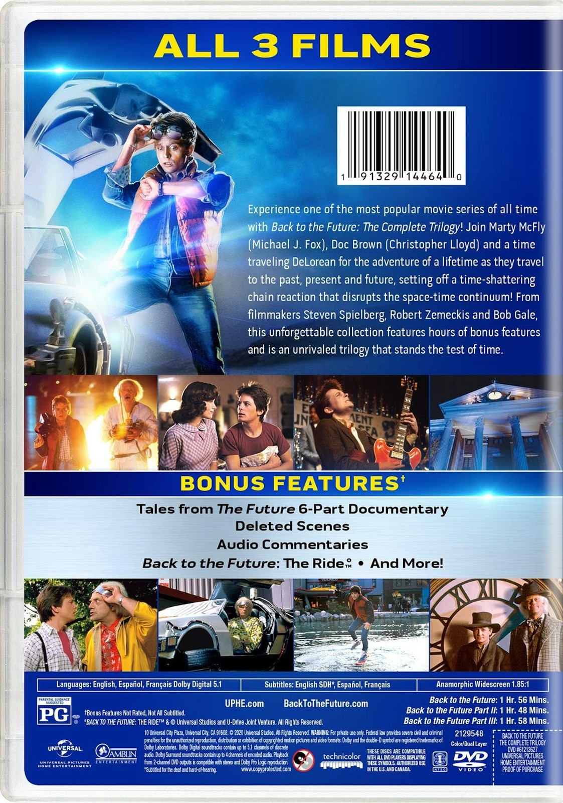 Back to the Future Trilogy DVD Michael J. Fox NEW