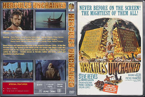 2 DVD-R’s STEVE REEVES HERCULES UNCHAINED WIDESCREEN 2.35:1 + JAIL BAIT + EXTRAS