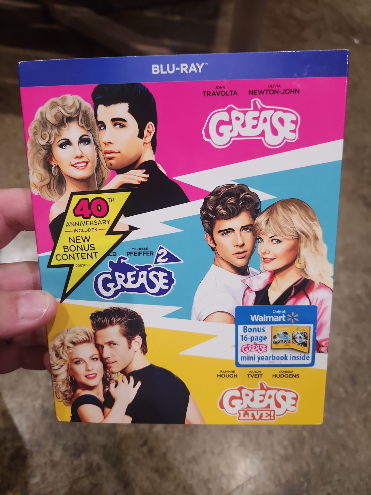 Grease 3 Movie Collection Including 1 2 LIVE (Blu ray) 40th Anniversary NEW