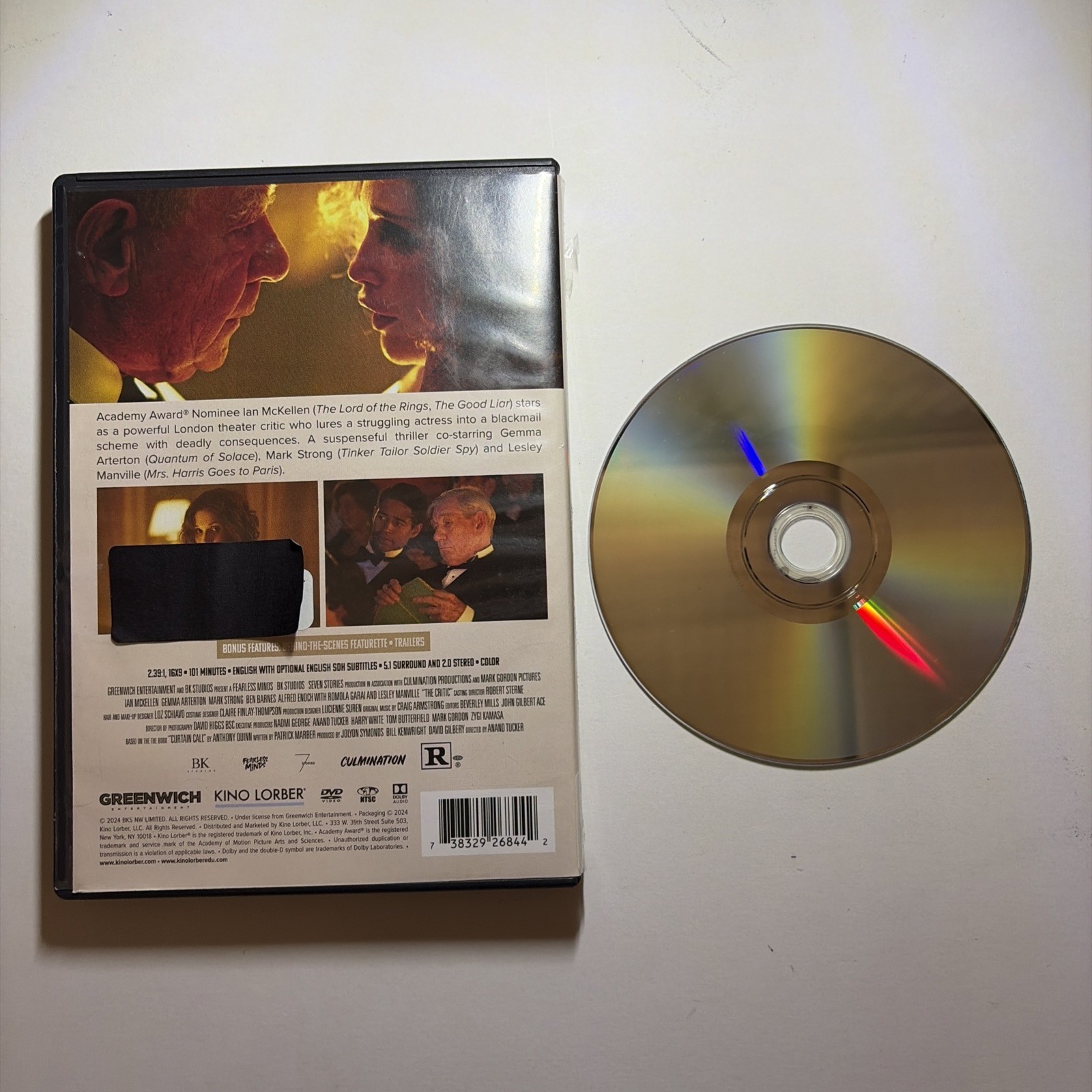 THE CRITIC DVD Ian McKellen