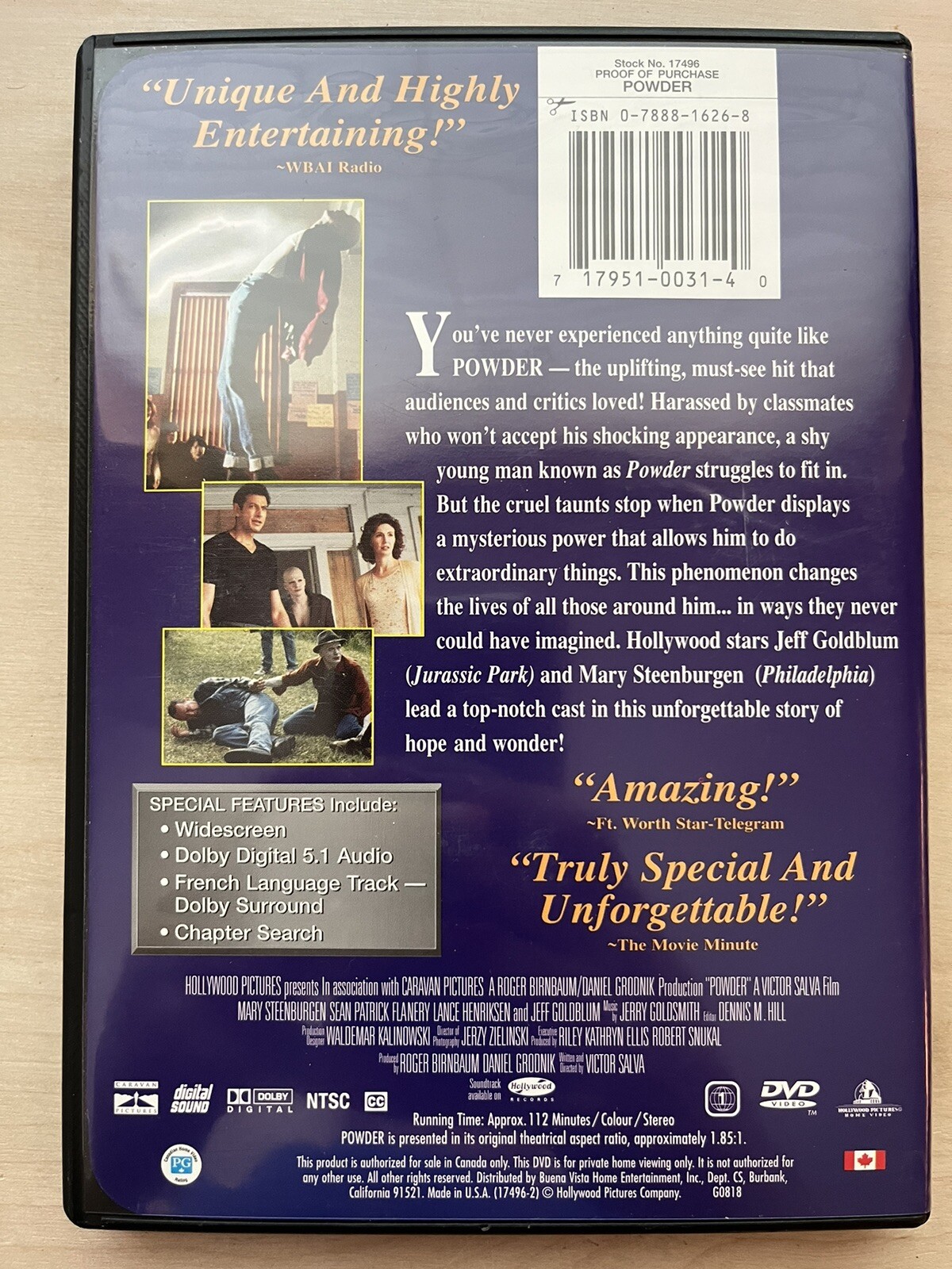 Powder (DVD, 1995)