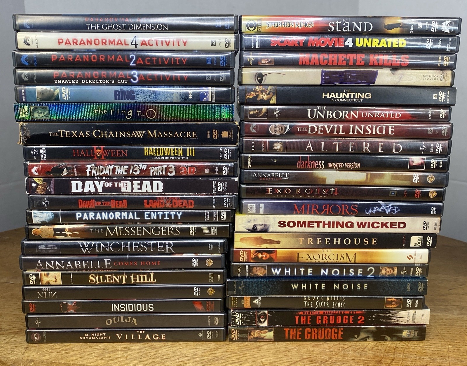40 Horror DVD Lot – Ring Annabelle Friday 13th Grudge Paranormal Blair – Tested