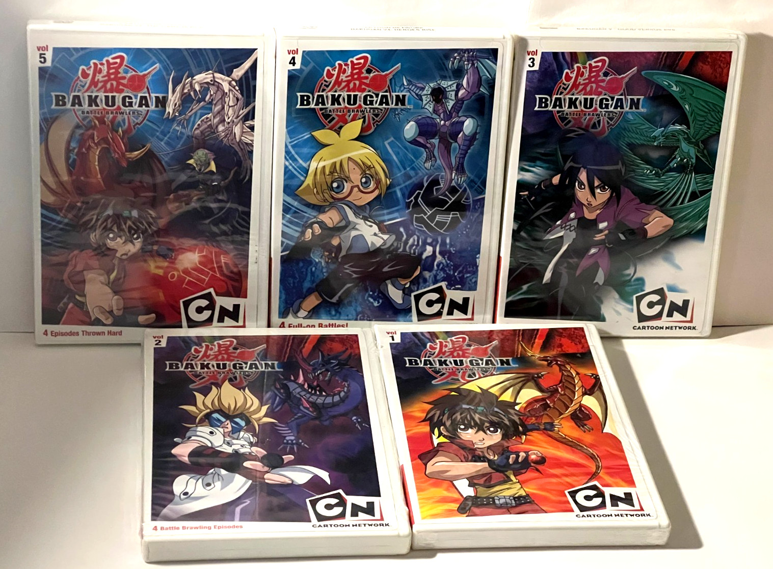Bakugan Battle Brawlers Vol 1-5 Dvd Cartoon Network New