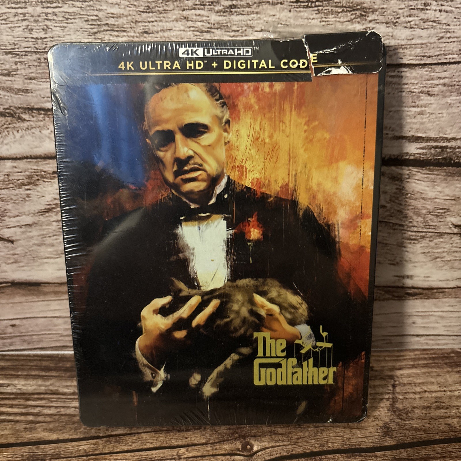 The Godfather w. Steelbook (4K UHD Blu-ray + Digital,Shrink Wrap Coming Off