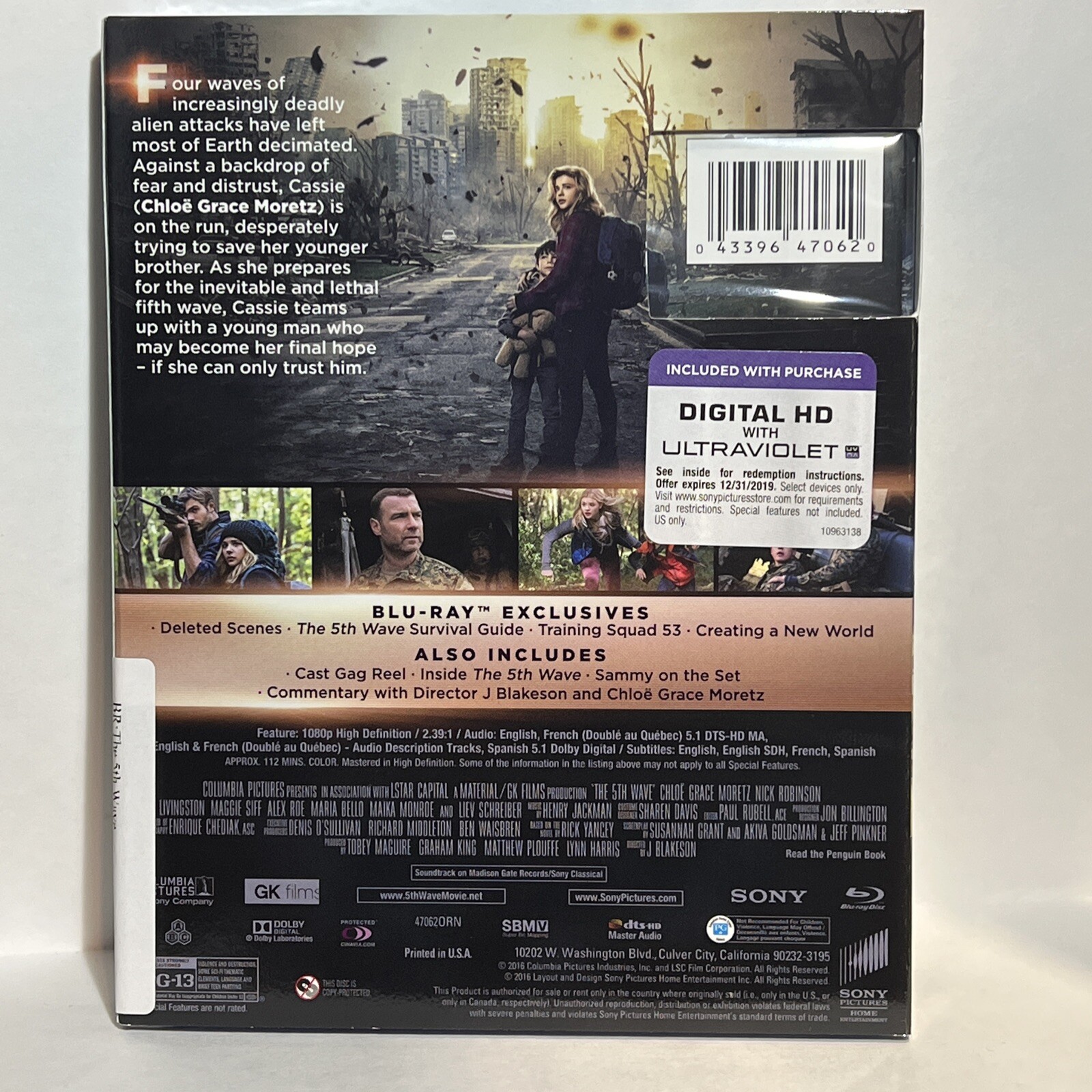 The 5th Wave (Blu-ray, 2016) – With Slipcover