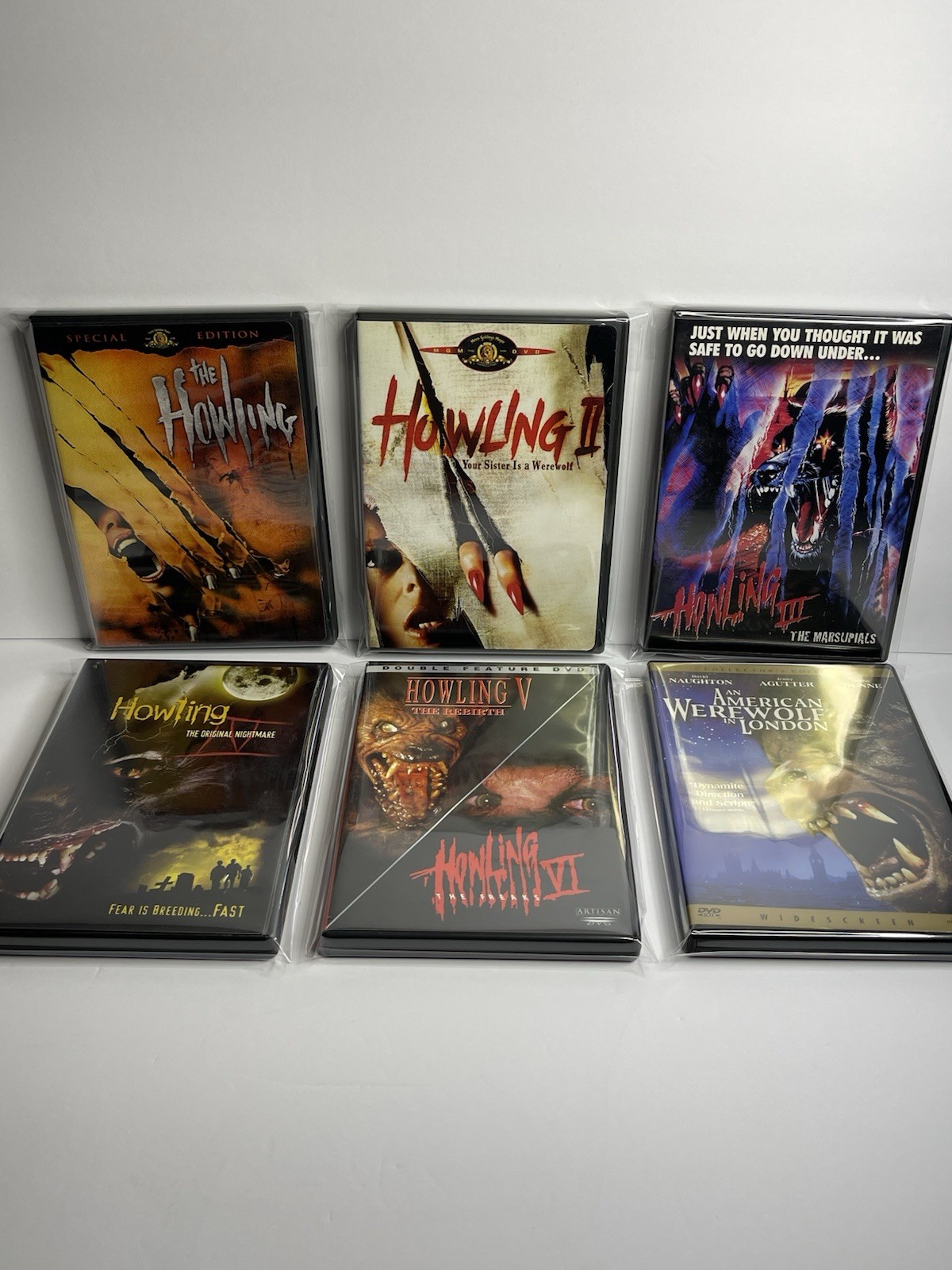 The Howling 1,2,3,4,5,6 & American Werewolf London DVD Lot OOP Clean Disc’s Rare