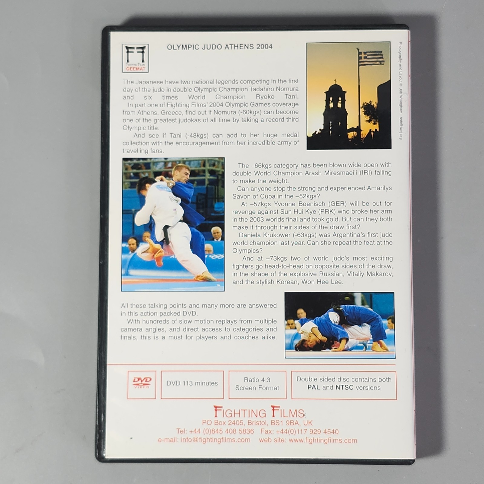 Olympic Judo Athens 2004 DVD Pt 1-2 Men Women Neil Adams IJF Light Heavyweights