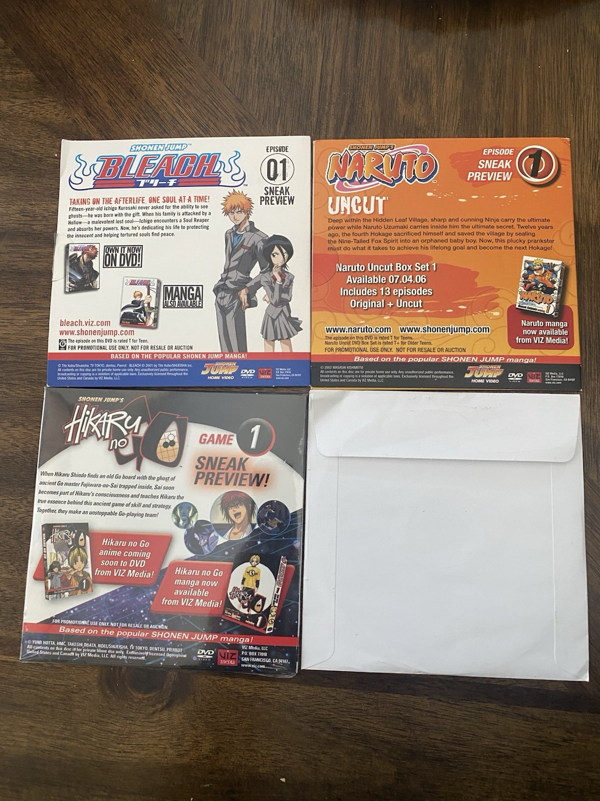 Shonen Jump Sneak Preview DVD Promo Bleach Naruto Hikaru no Go Viz Media