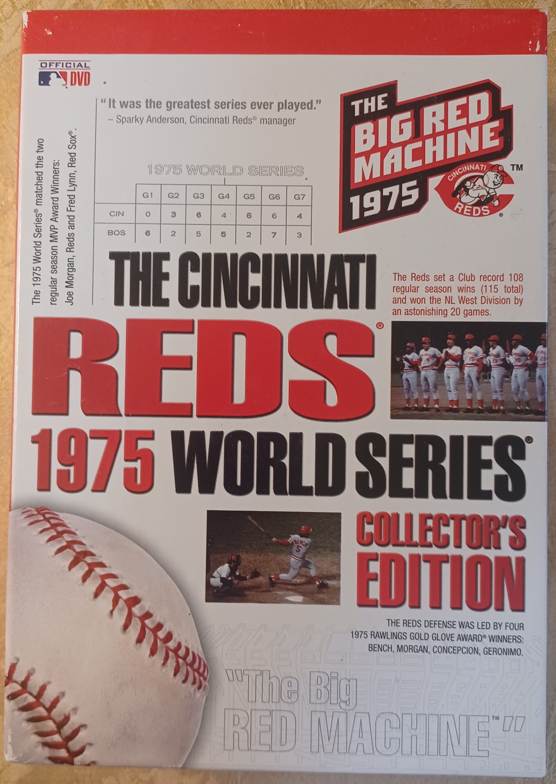 Cincinnati Reds Boston Red Sox 1975 World Series DVD Set MLB Baseball plus bonus