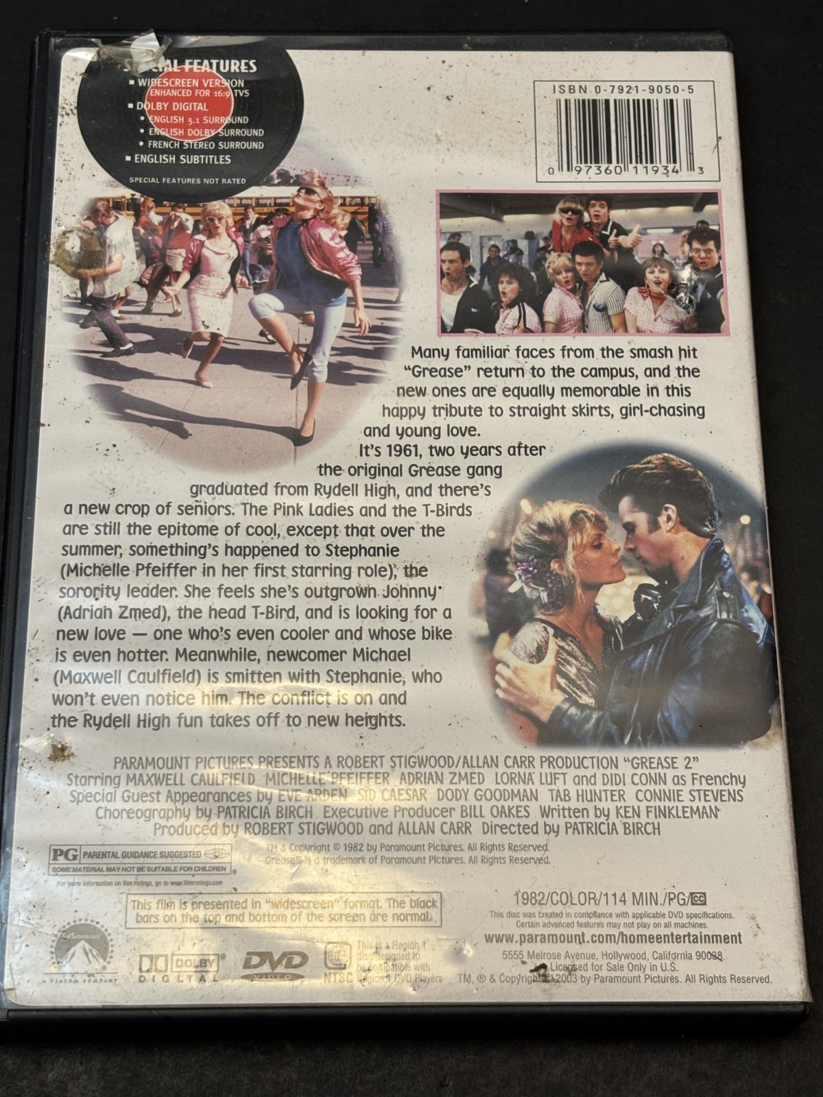 Grease 2 DVD Widescreen Collection Michelle Pfeiffer Maxwell Caulfield Musical