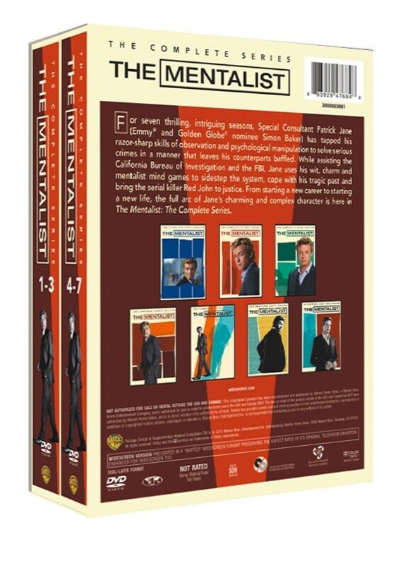 THE MENTALIST THE COMPLETE SERIES SEASONS 1-7 (34-DVD SET )