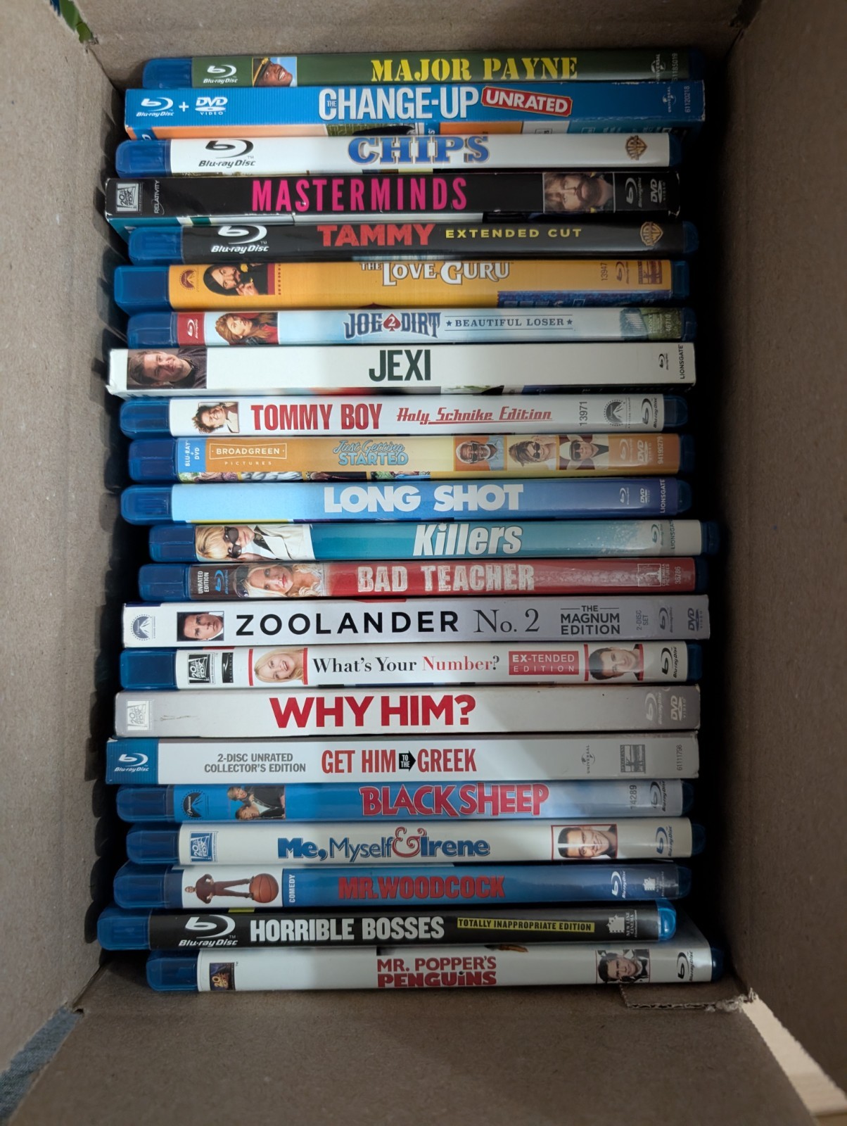 Comedy Blu Ray Lot Of 22, Tommy Boy, Black Sheep, Major Payne, Zoolander + More