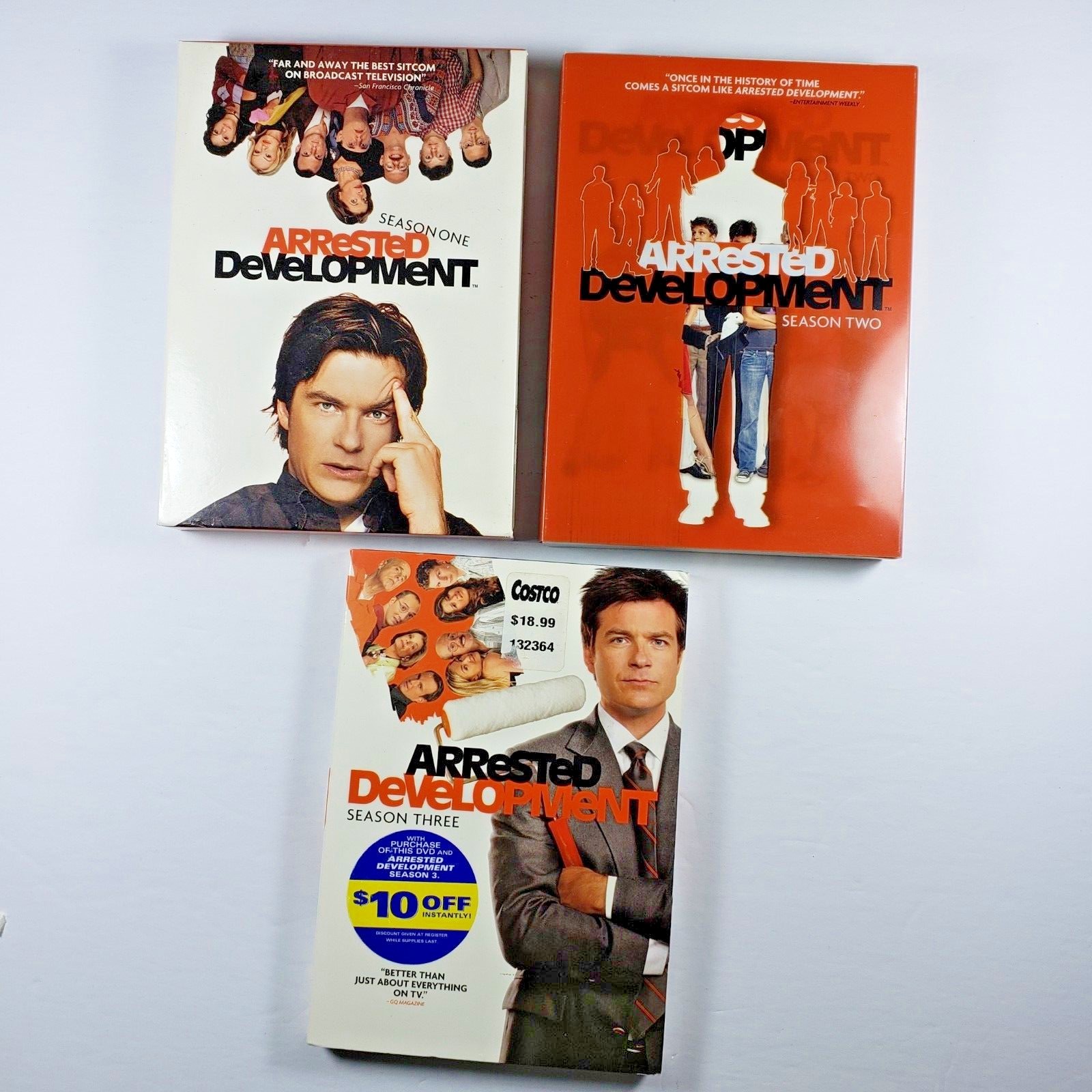 Arrested Development – Season 1 (3-DVDs), Season 2 (3-DVDs) & Season 3 (2-DVDs)