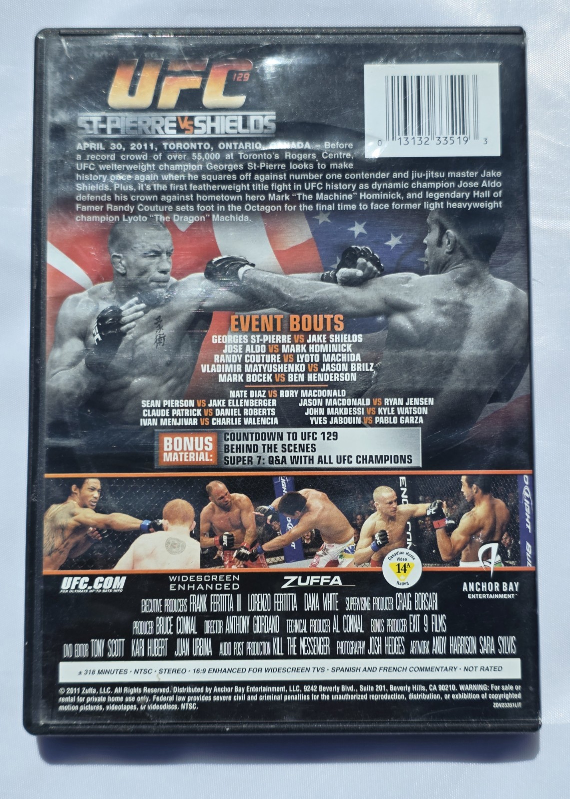 Anchor Bay UFC 129: St-Pierre vs Shields Ultimate 2-Disc Edition DVD