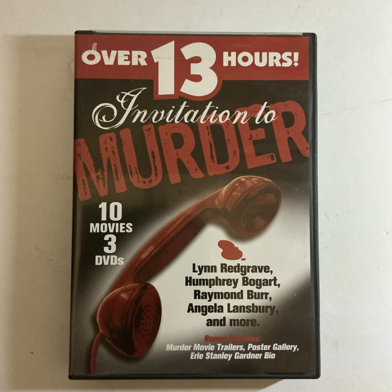 Invitation To Murder 3 DVDs 13 Hours 10 Movies Raymond Burr Angela Lansbury