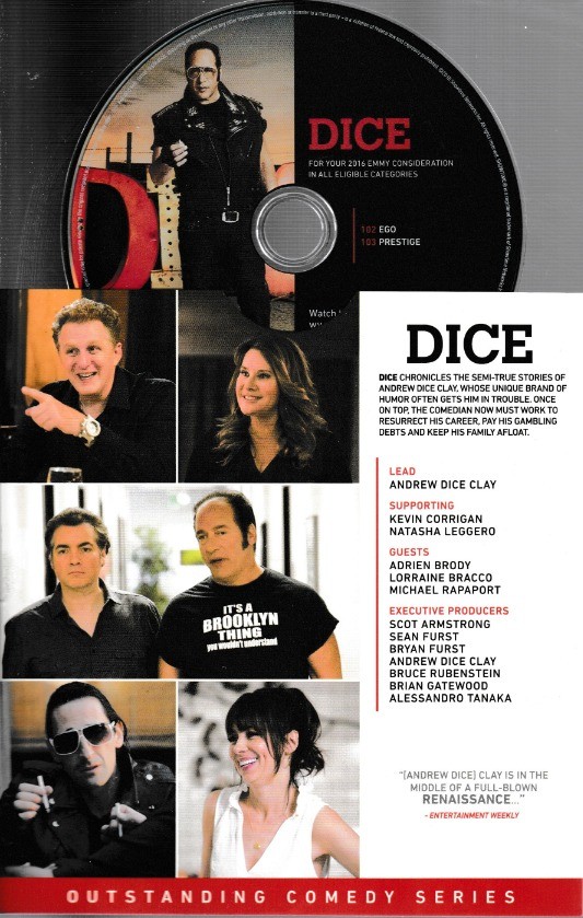 Dice: 2 Episodes from Season 1 FYC DVD VIDEO TV SHOW Andrew Clay comedy drama