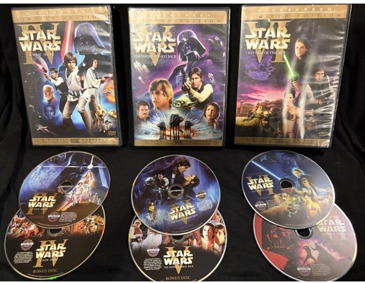 STAR WARS Original Theatrical Trilogy Cut 6 DVD Widescreen IV-V-VI