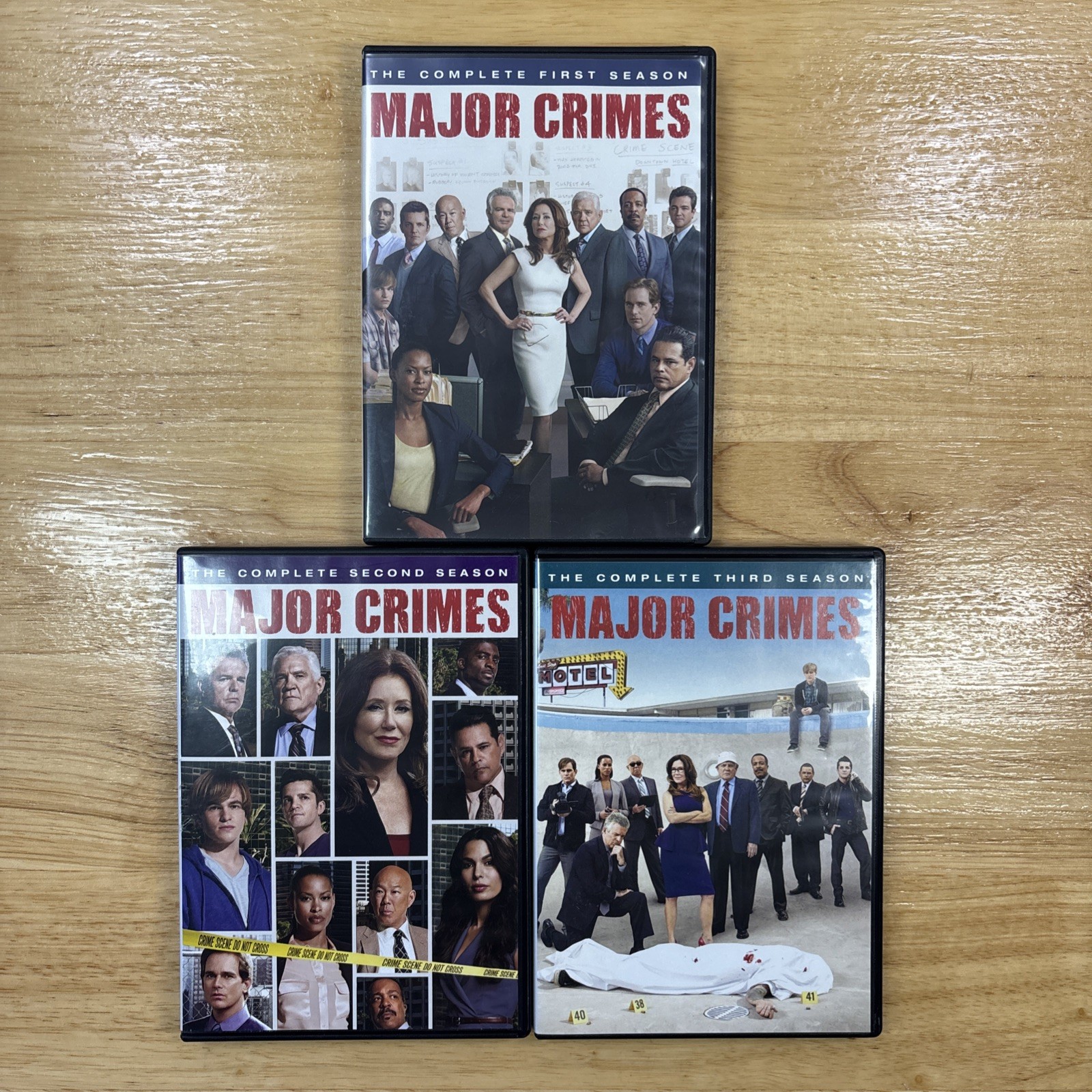 Major Crimes 3 Season DVD Bundle Lot – Seasons 1-3 – Region 1 – 11 Disc