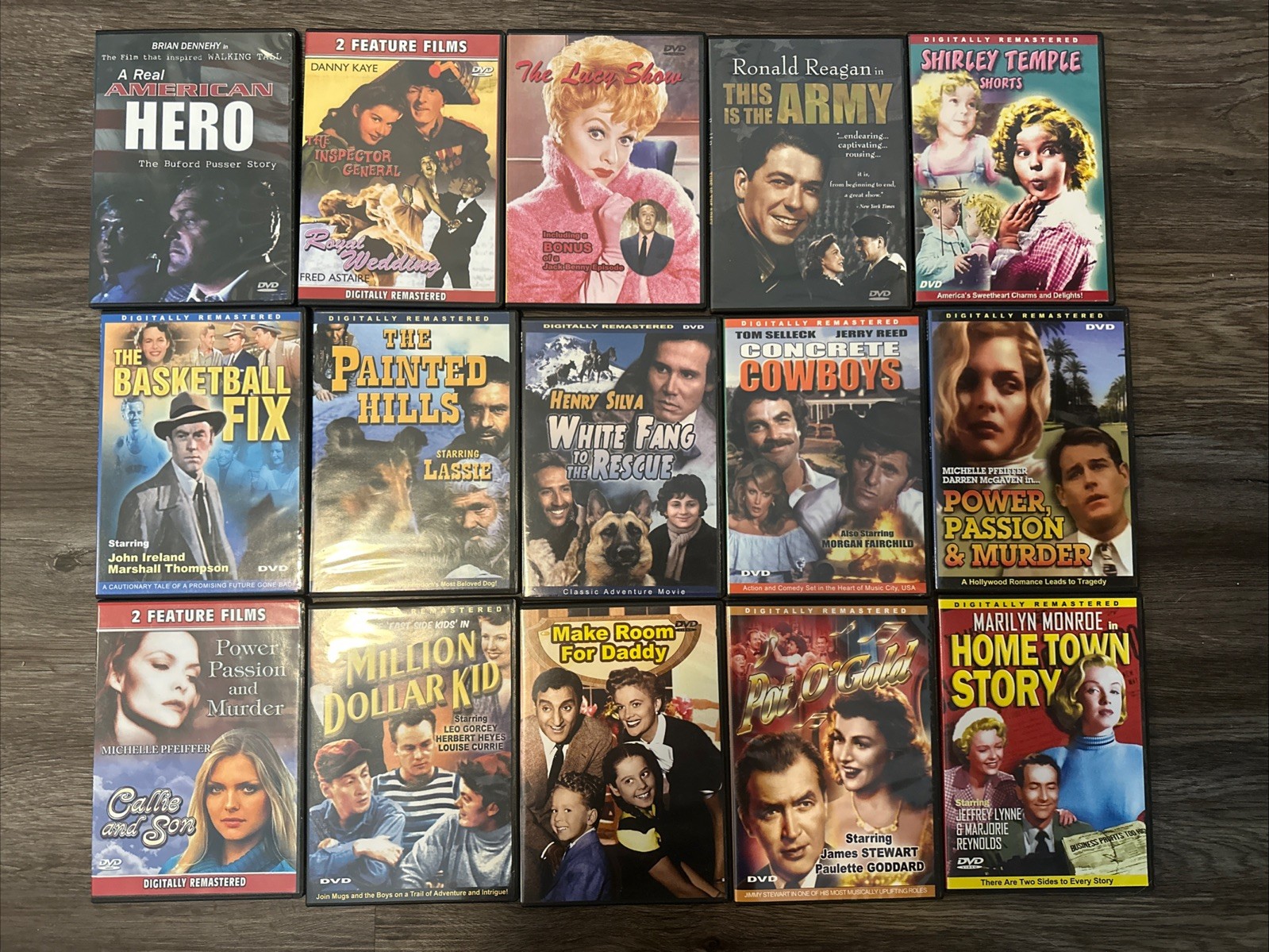 Lot of 36 DVDs – Vintage Remastered – TITLES IN PICTURE- Tested Working