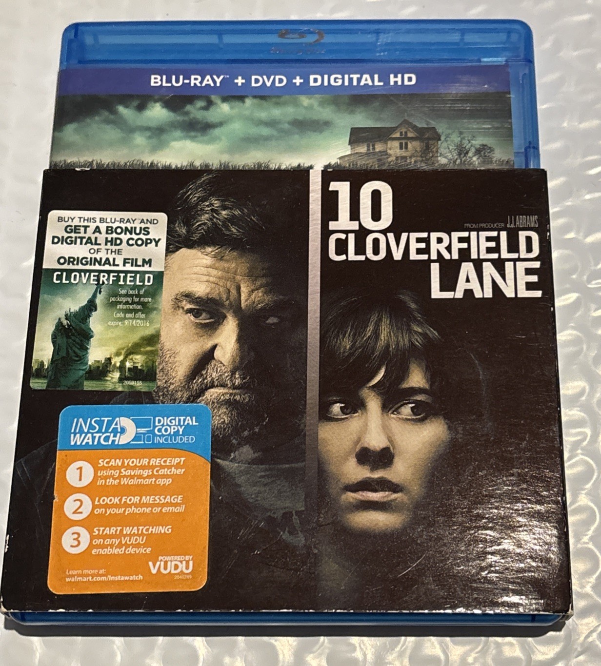 10 Cloverfield Lane Blu-ray DVD w/ Slipcover Rare OOP JJ Abrams John Goodman